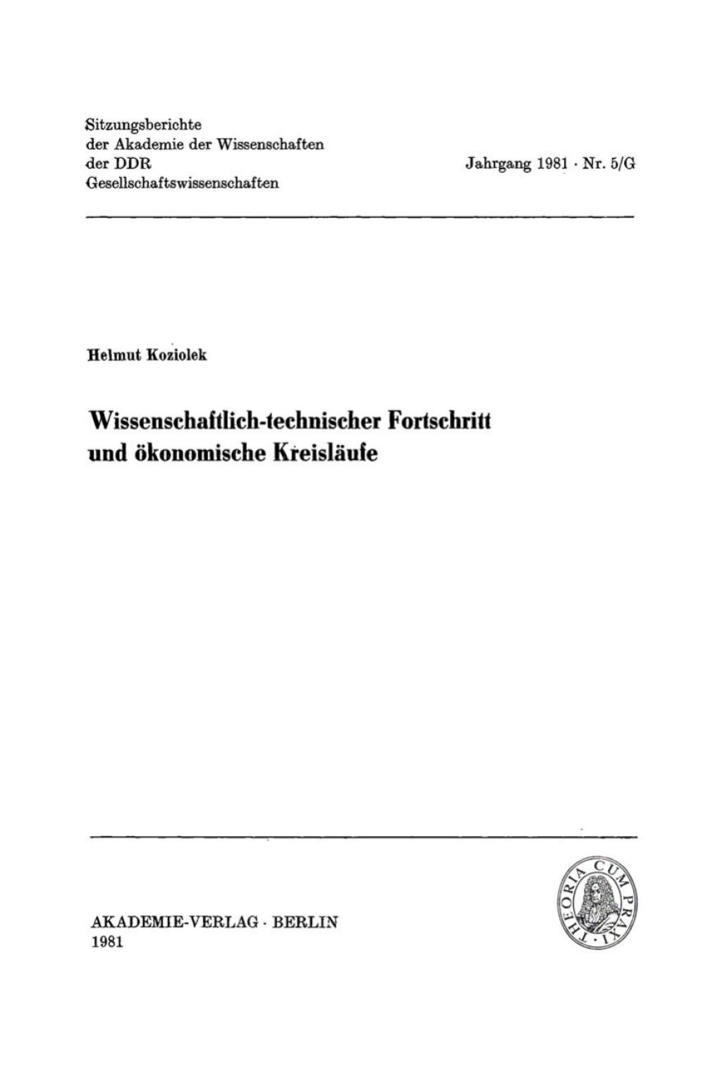 Wissenschaftlich-technischer Fortschritt und Ã¶konomische KreislÃ¤ufe 1st Edition â€“ PDF/EPUB Version Downloadable