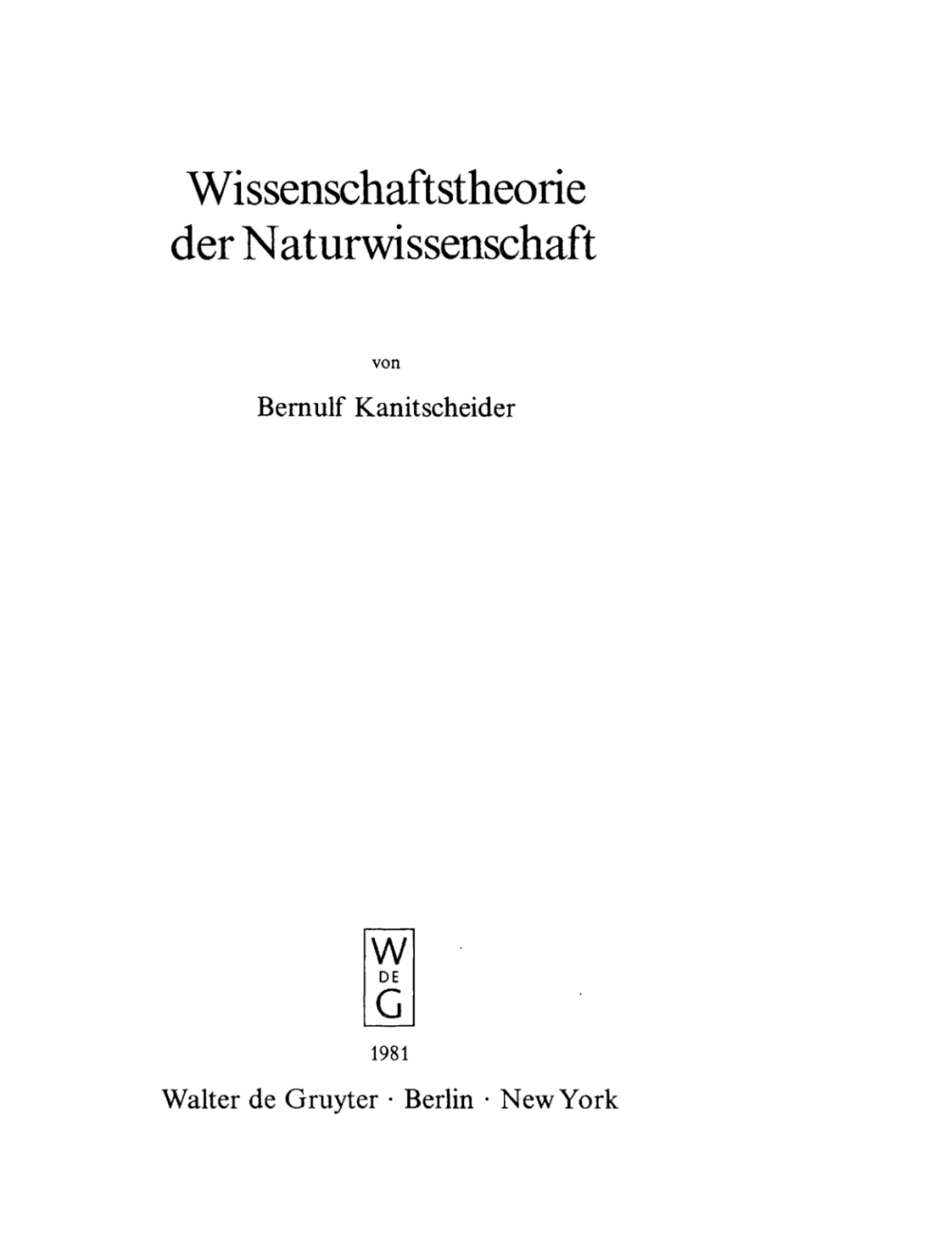 Wissenschaftstheorie der Naturwissenschaft 1st Edition â€“ PDF/EPUB Version Downloadable