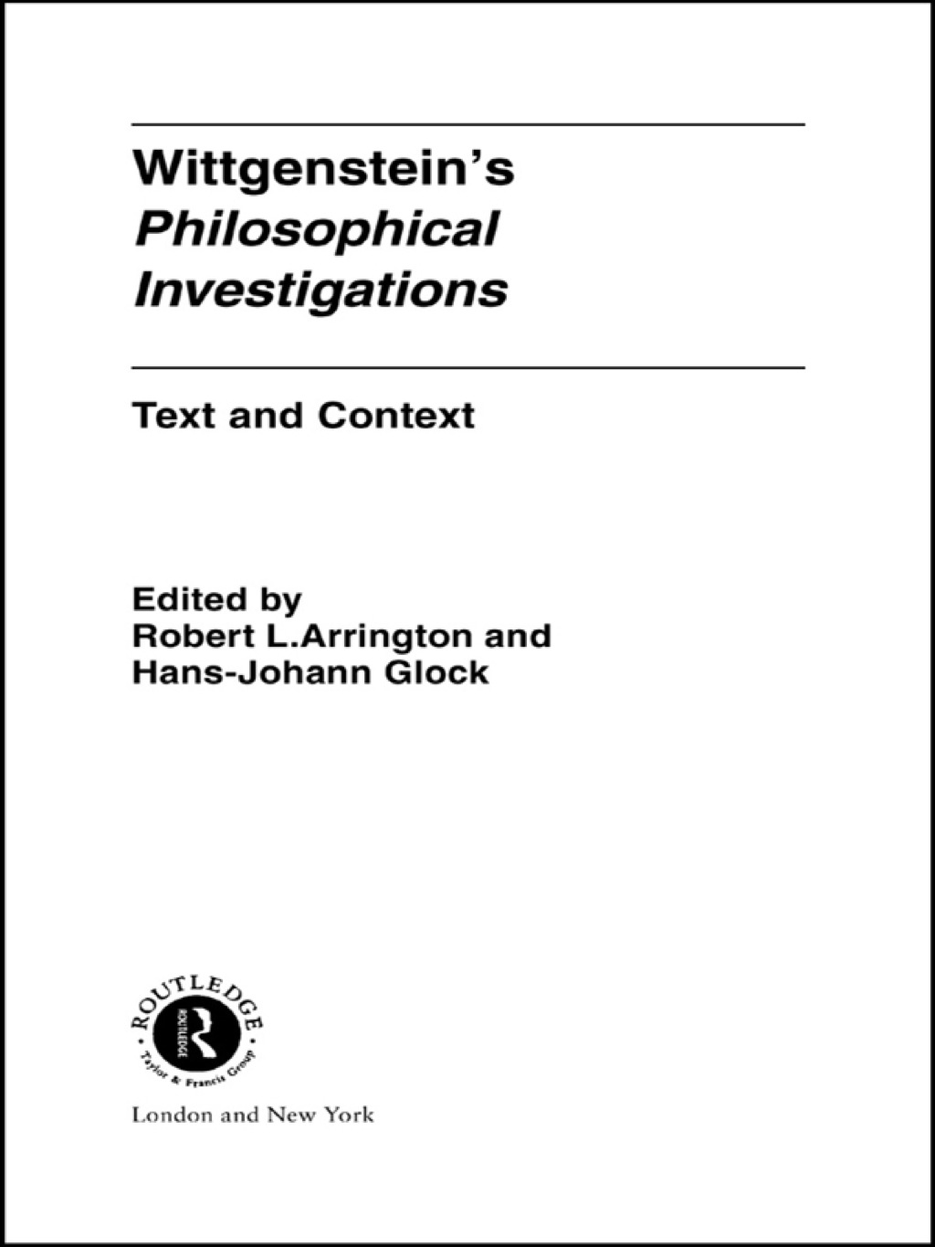 Wittgenstein's Philosophical Investigations Text and Context 1st Edition â€“ PDF/EPUB Version Downloadable