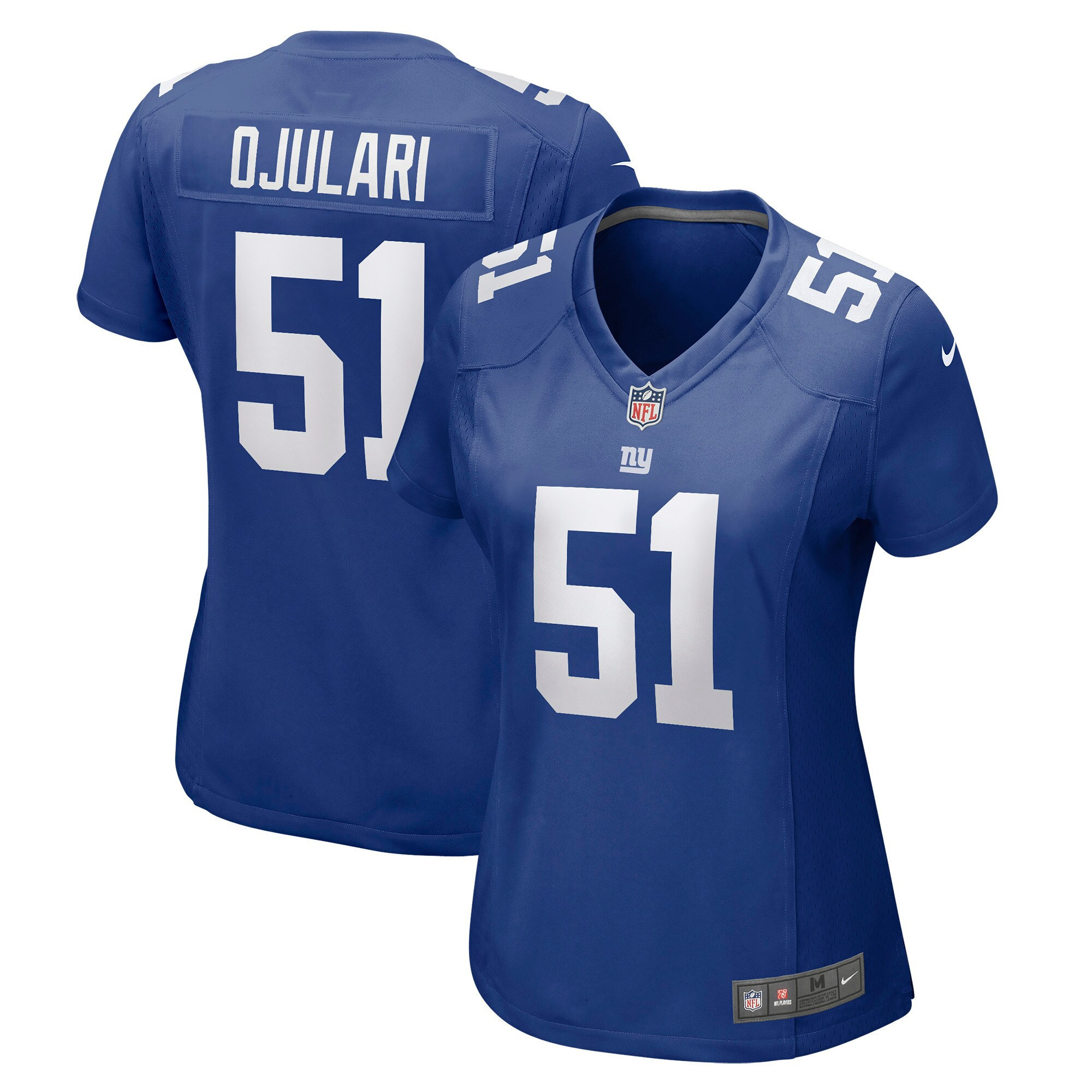 Women's Azeez Ojulari New York Giants Royal Azeez Ojulari Jersey - All Stitched