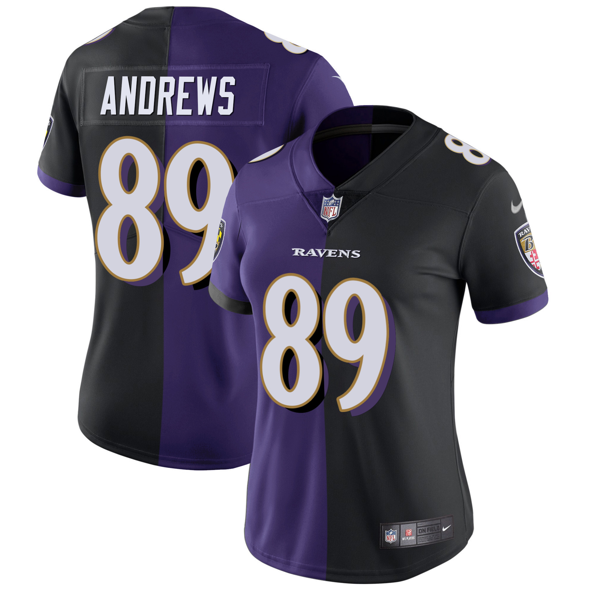 Women's Baltimore Ravens Split Vapor Mark Andrews Jersey - All Stitched