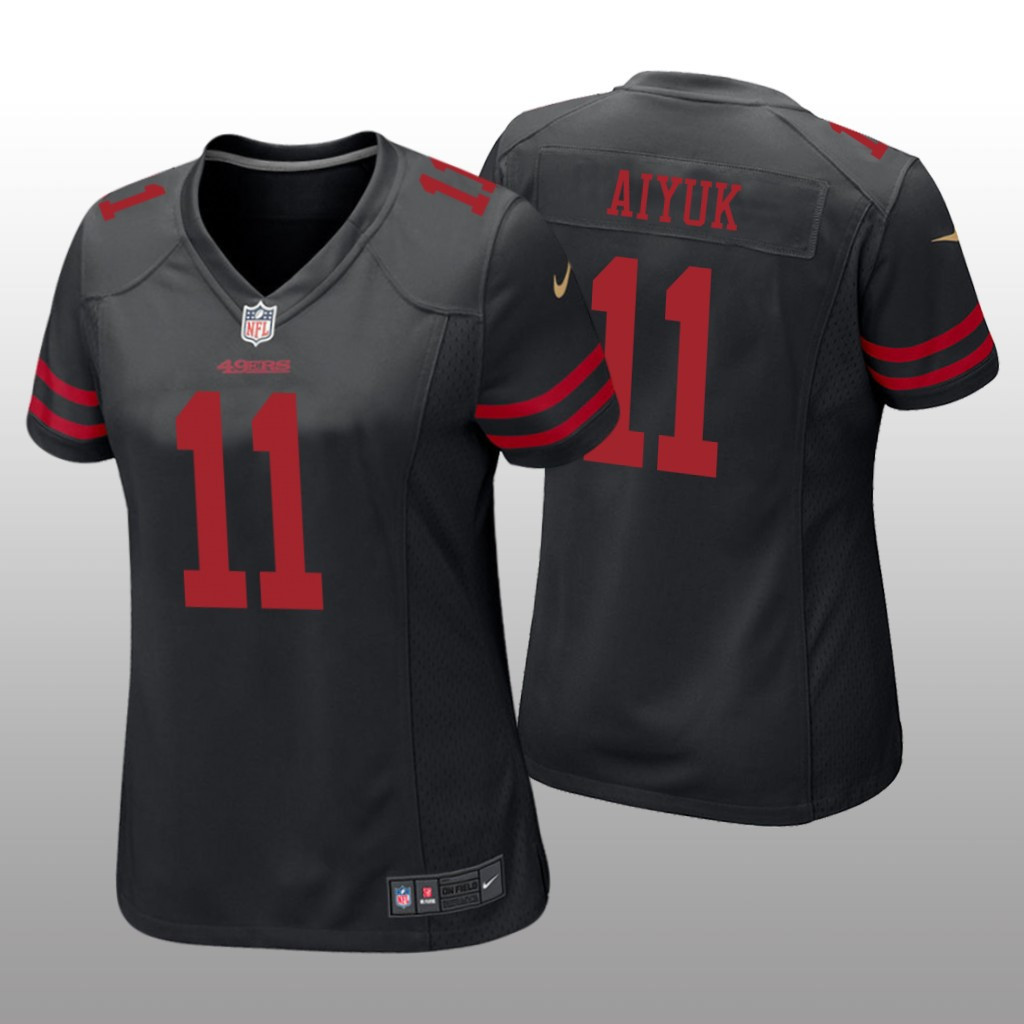 Women's Brandon Aiyuk San Francisco 49ers Black Jersey - All Stitched