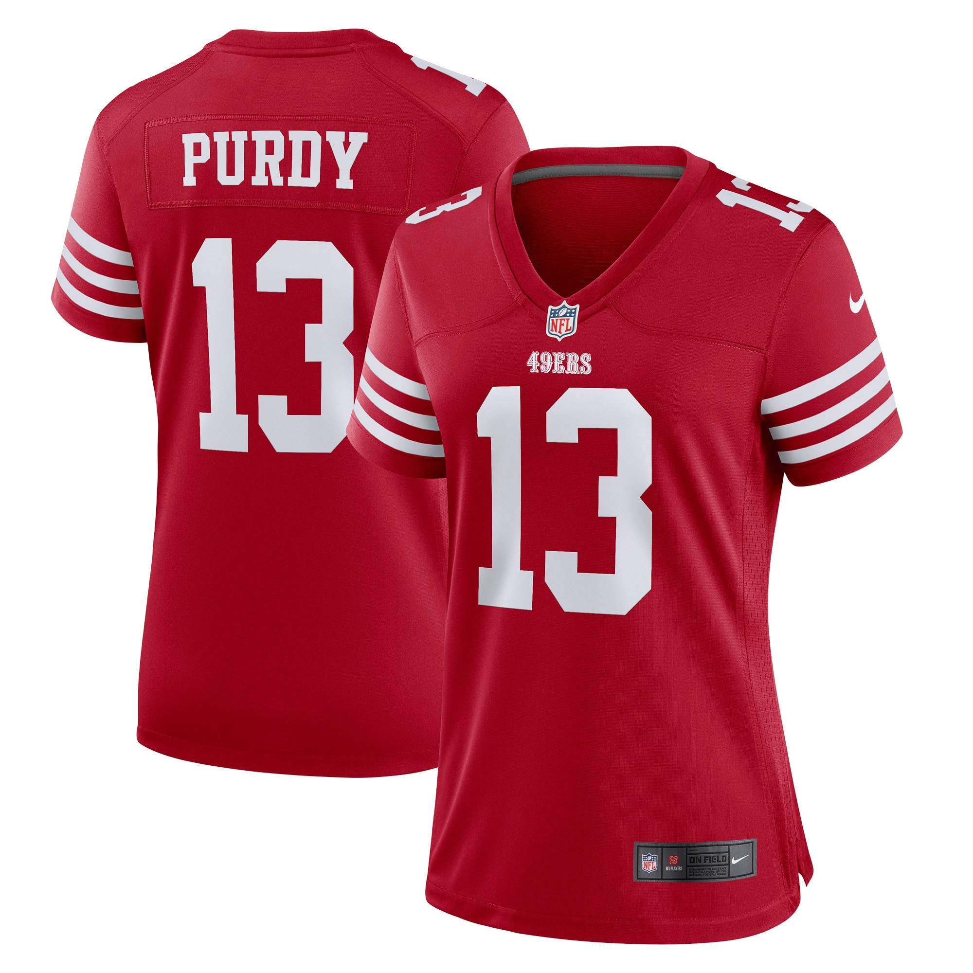 Women's Brock Purdy San Francisco 49ers Game Player Red Jersey - All Stitched