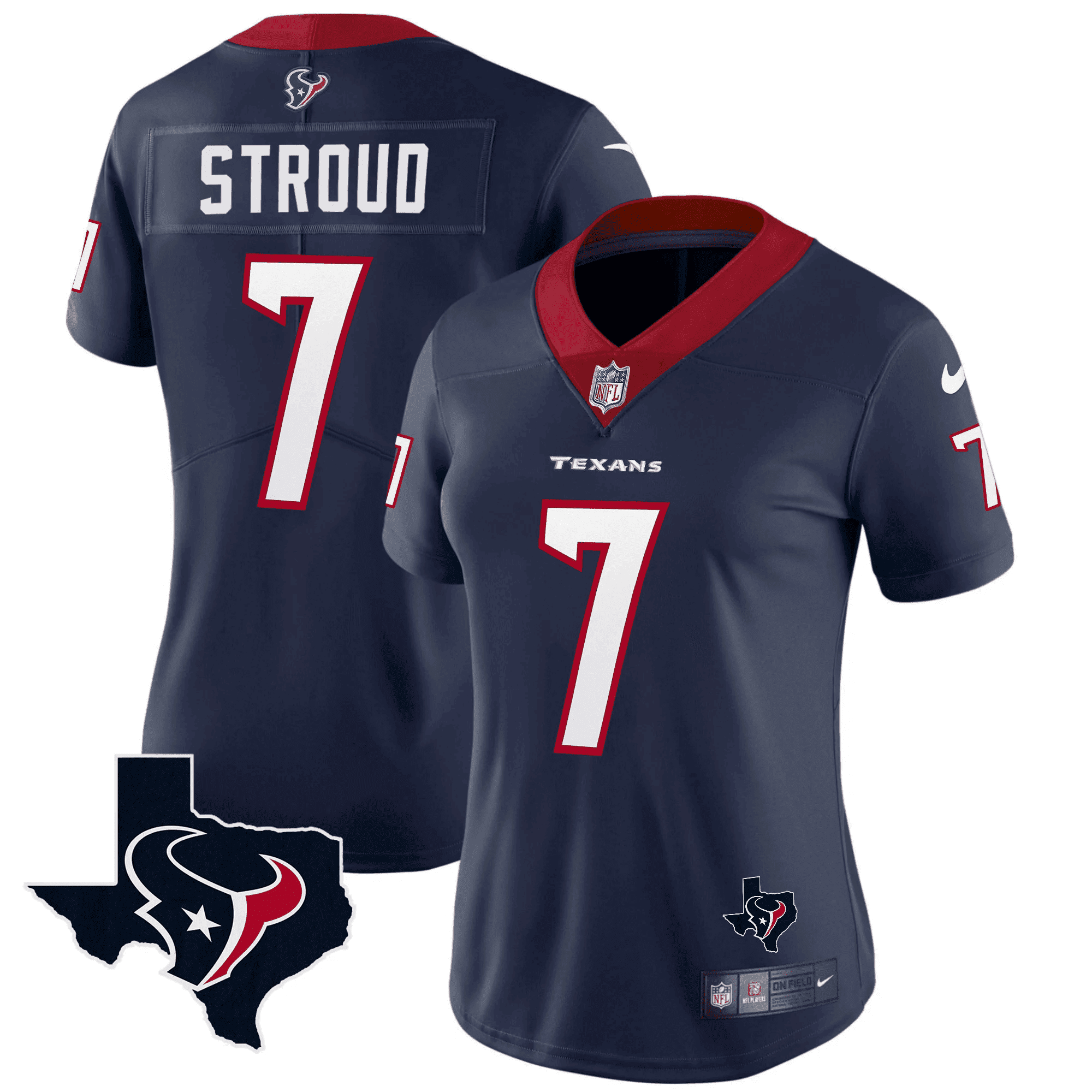Women's C.J. Stroud Houston Texans Vapor Limited Navy Jersey - All Stitched