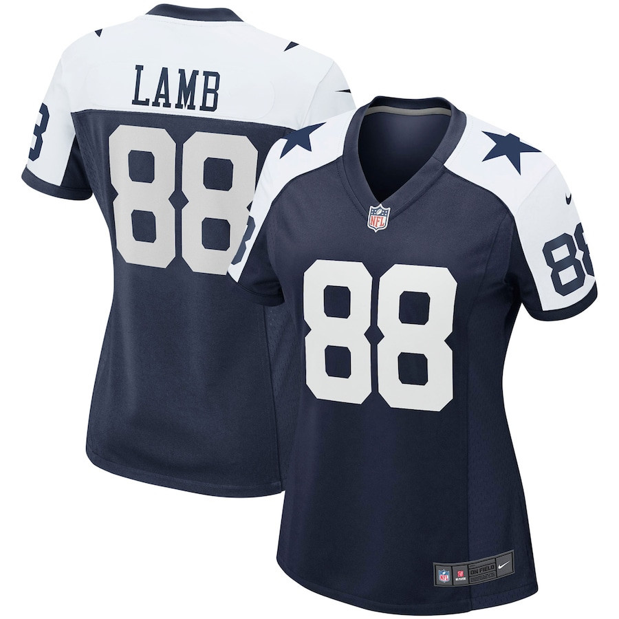 Women's CeeDee Lamb Dallas Cowboys Navy/White Jersey - All Stitched