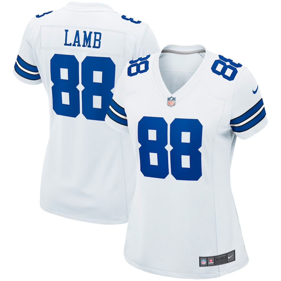 Women's CeeDee Lamb Dallas Cowboys White Jersey - All Stitched