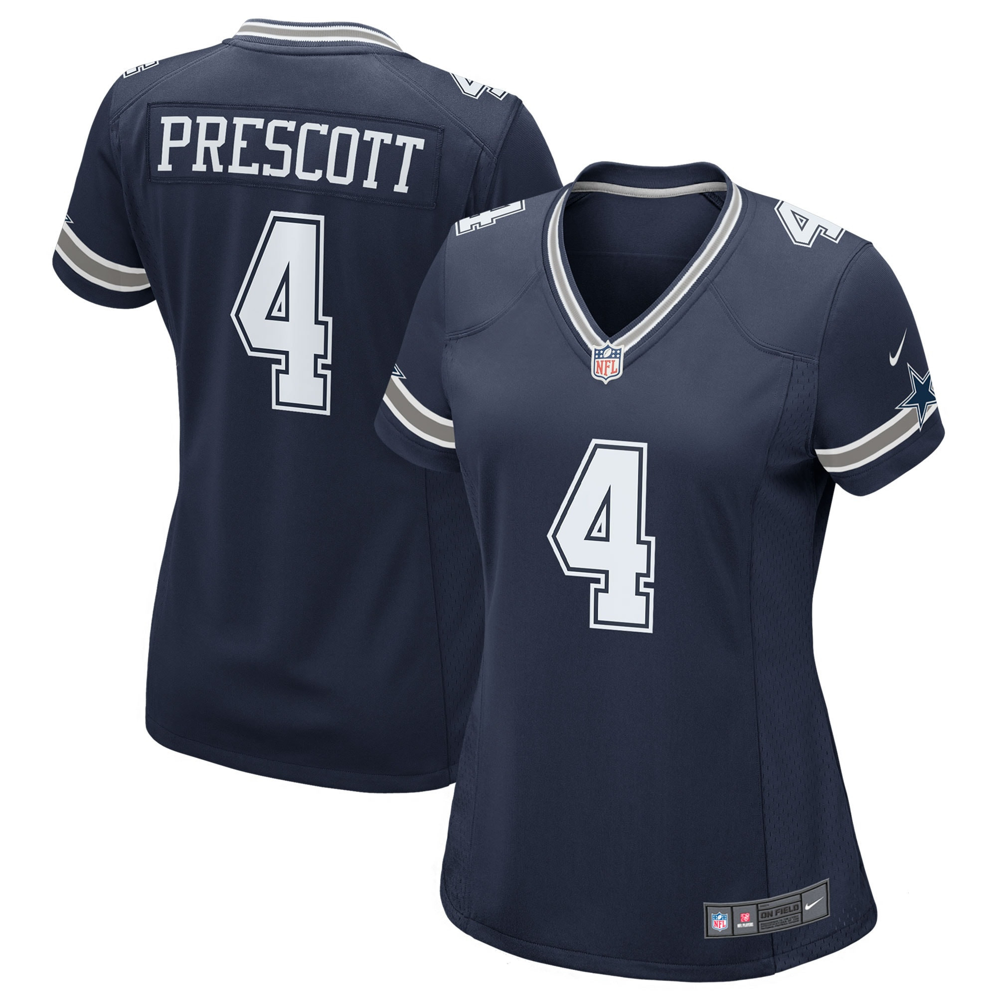 Women's Dak Prescott Dallas Cowboys Navy Jersey - All Stitched