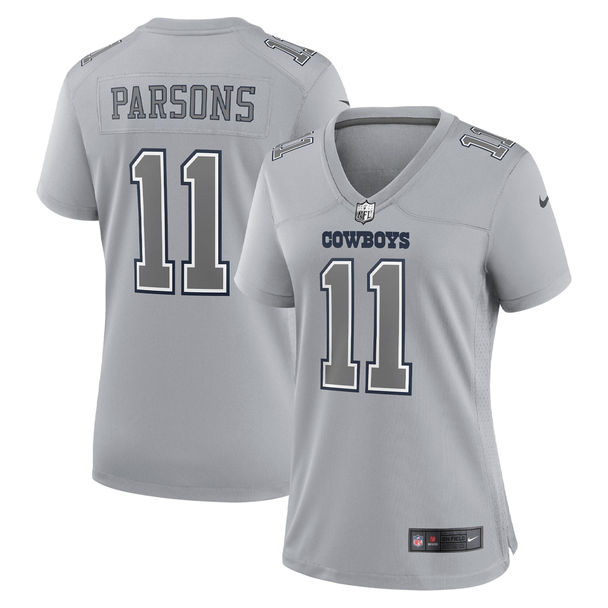 Women's Dallas Cowboys Atmosphere Fashion Game - Gray - All Stitched Micah Parsons Jersey - All Stitched