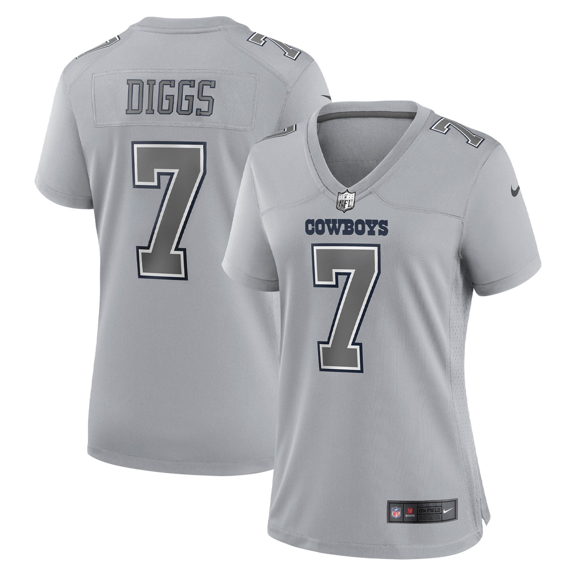 Women's Dallas Cowboys Atmosphere Fashion Game - Gray - All Stitched Trevon Diggs Jersey - All Stitched