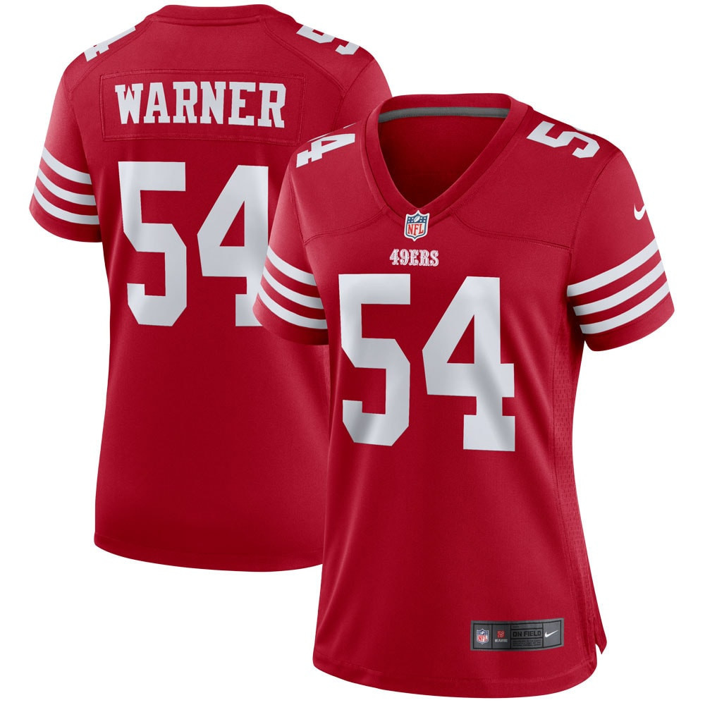 Women's Fred Warner San Francisco 49ers Game Red Jersey - All Stitched