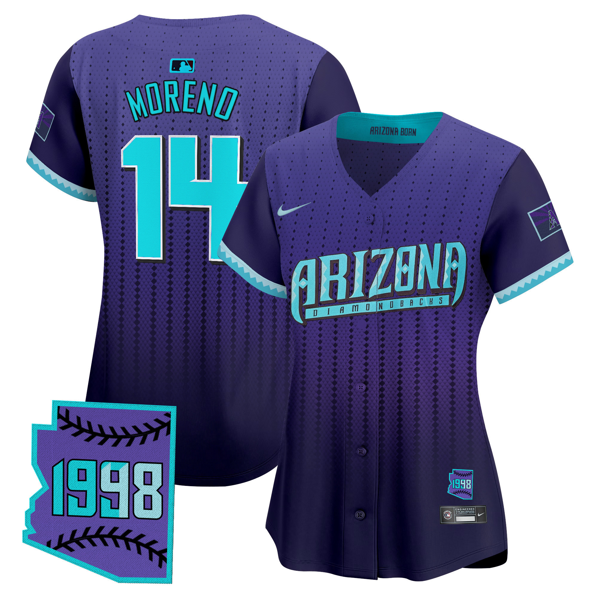 Women's Gabriel Moreno Women's Arizona Diamondbacks 2025 City Connect Vapor Premier Limited Jersey - Stitched