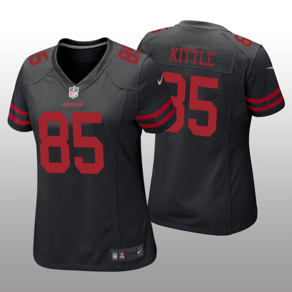 Women's George Kittle San Francisco 49ers Game Black Jersey - All Stitched