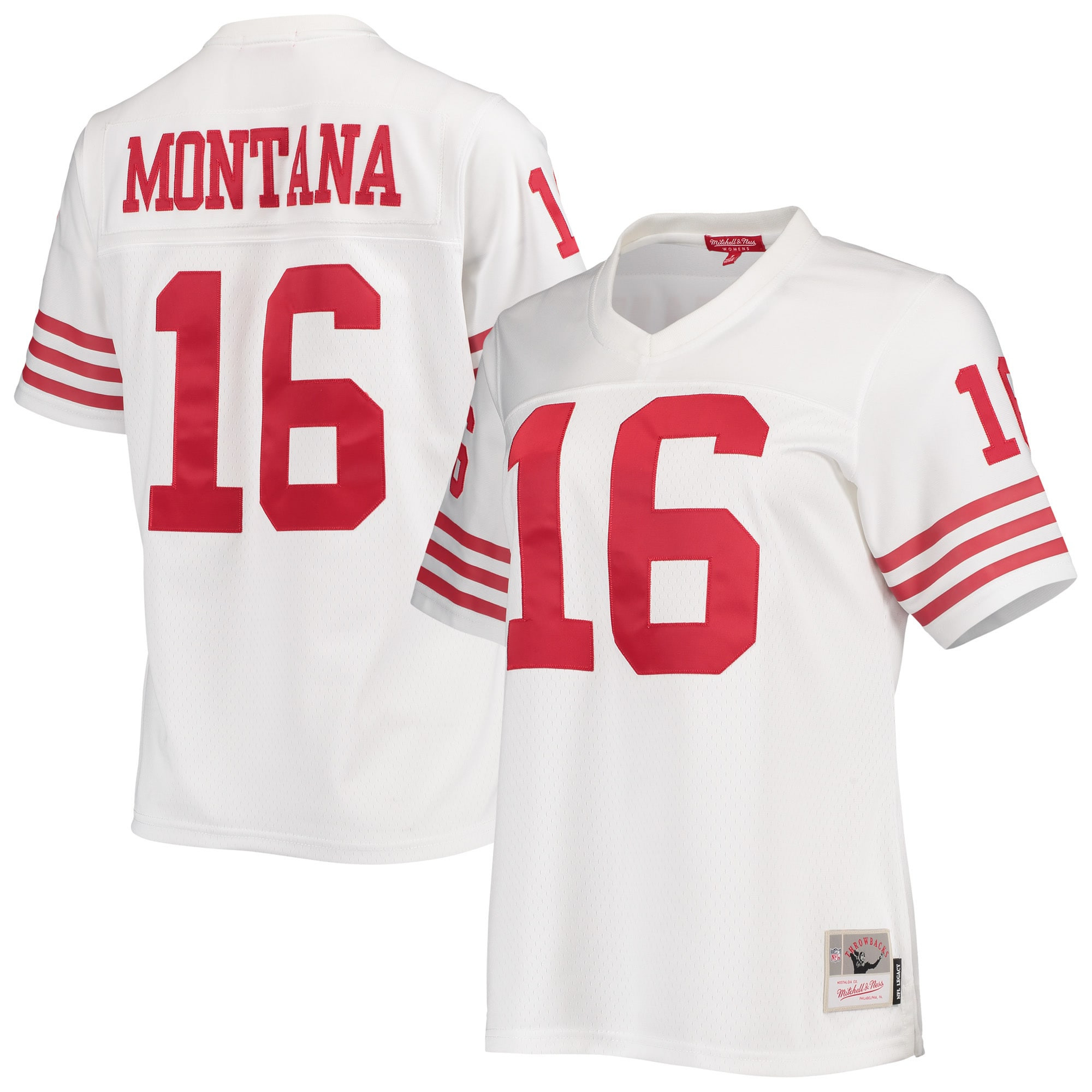 Women's Joe Montana San Francisco 49ers White Jersey - All Stitched