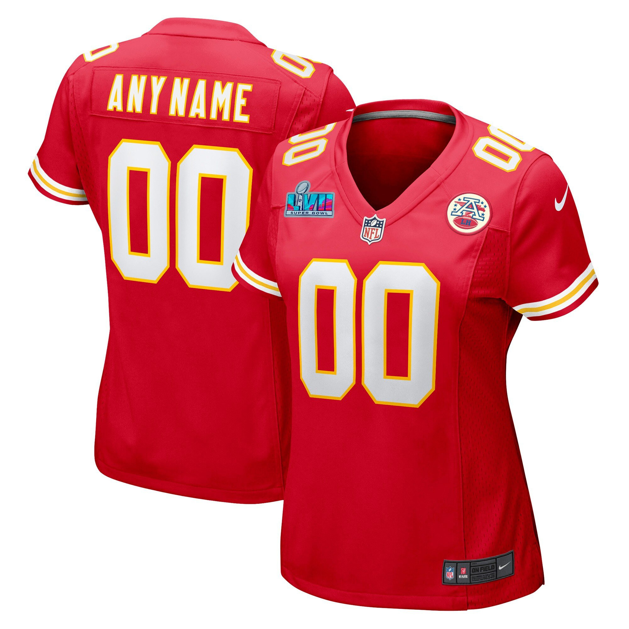 Women's Kansas City Chiefs Super Bowl Custom Name & Number Game Jersey - All Stitched