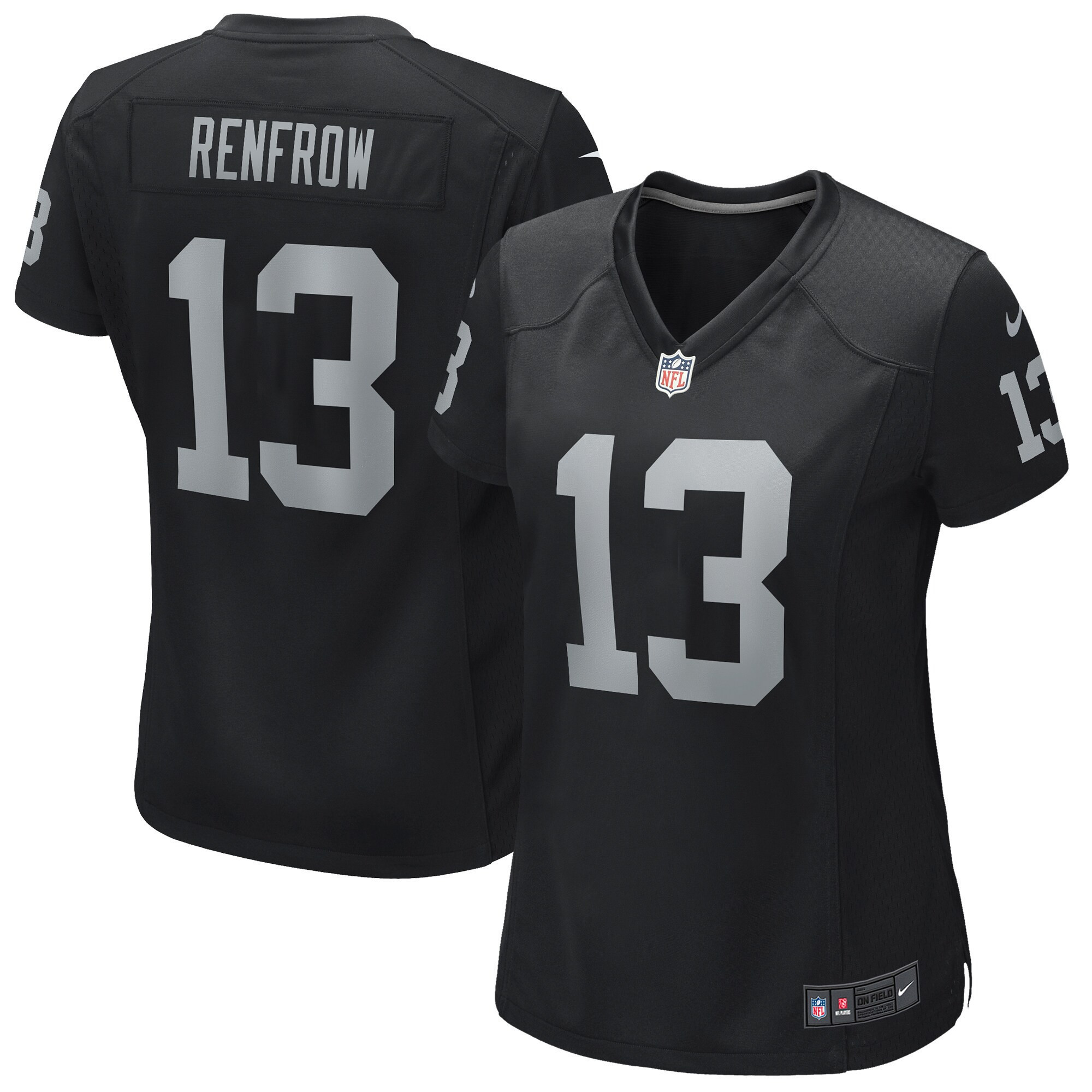 Women's Las Vegas Raiders Game - Black - All Stitched Hunter Renfrow Jersey - All Stitched