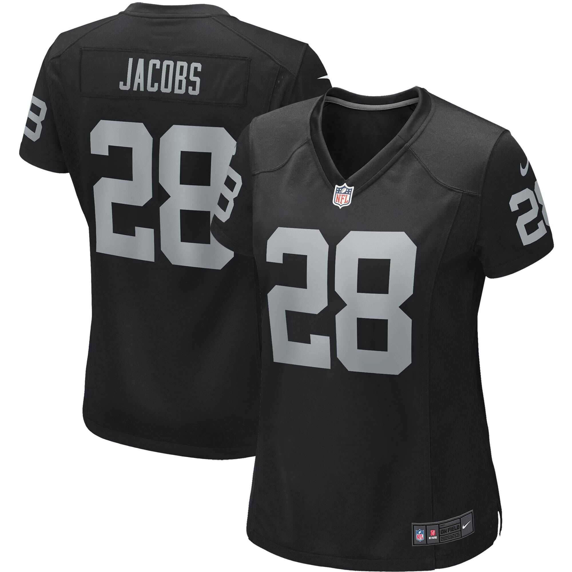Women's Las Vegas Raiders Game - Black - All Stitched Josh Jacobs Jersey - All Stitched