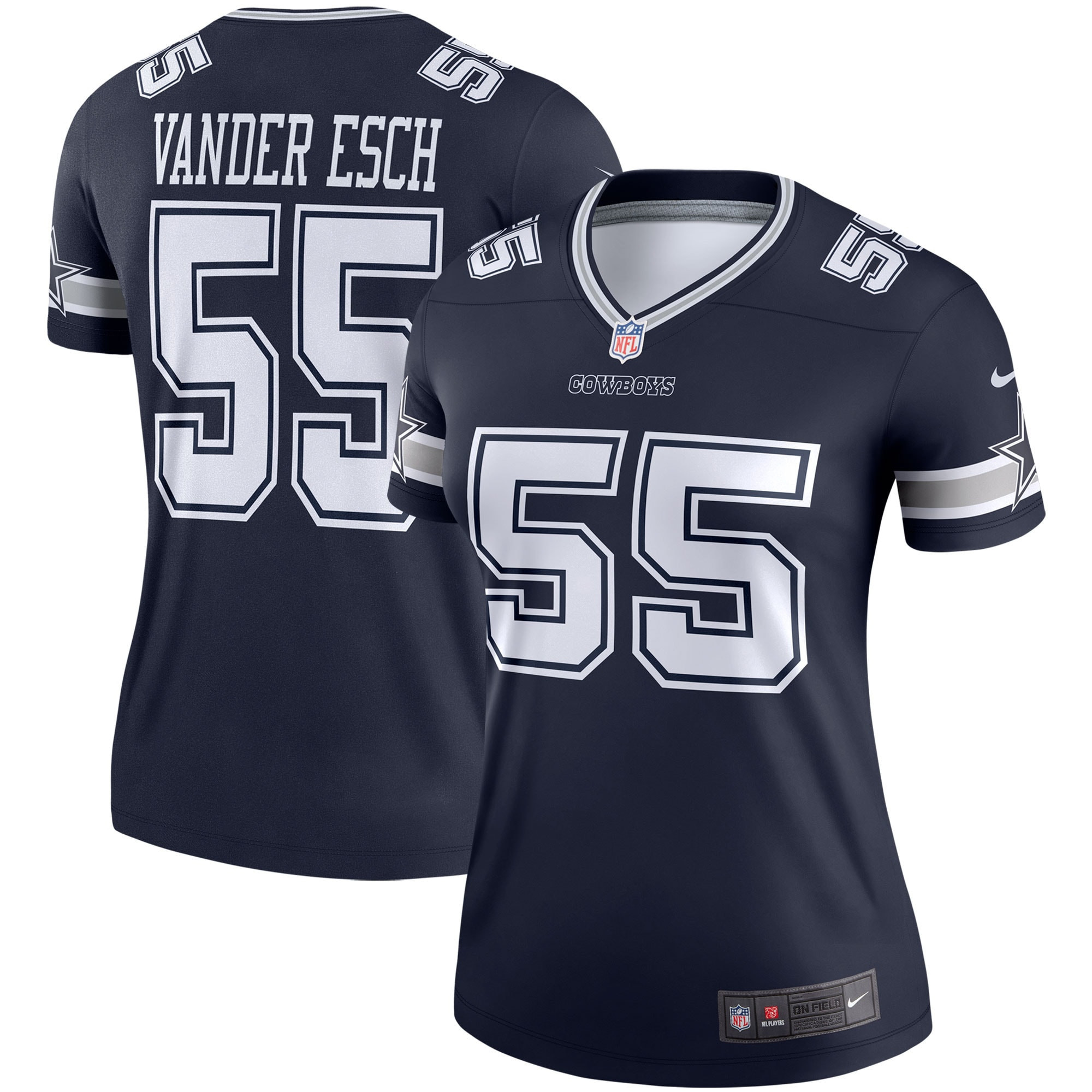 Women's Leighton Vander Esch Dallas Cowboys Navy Jersey - All Stitched