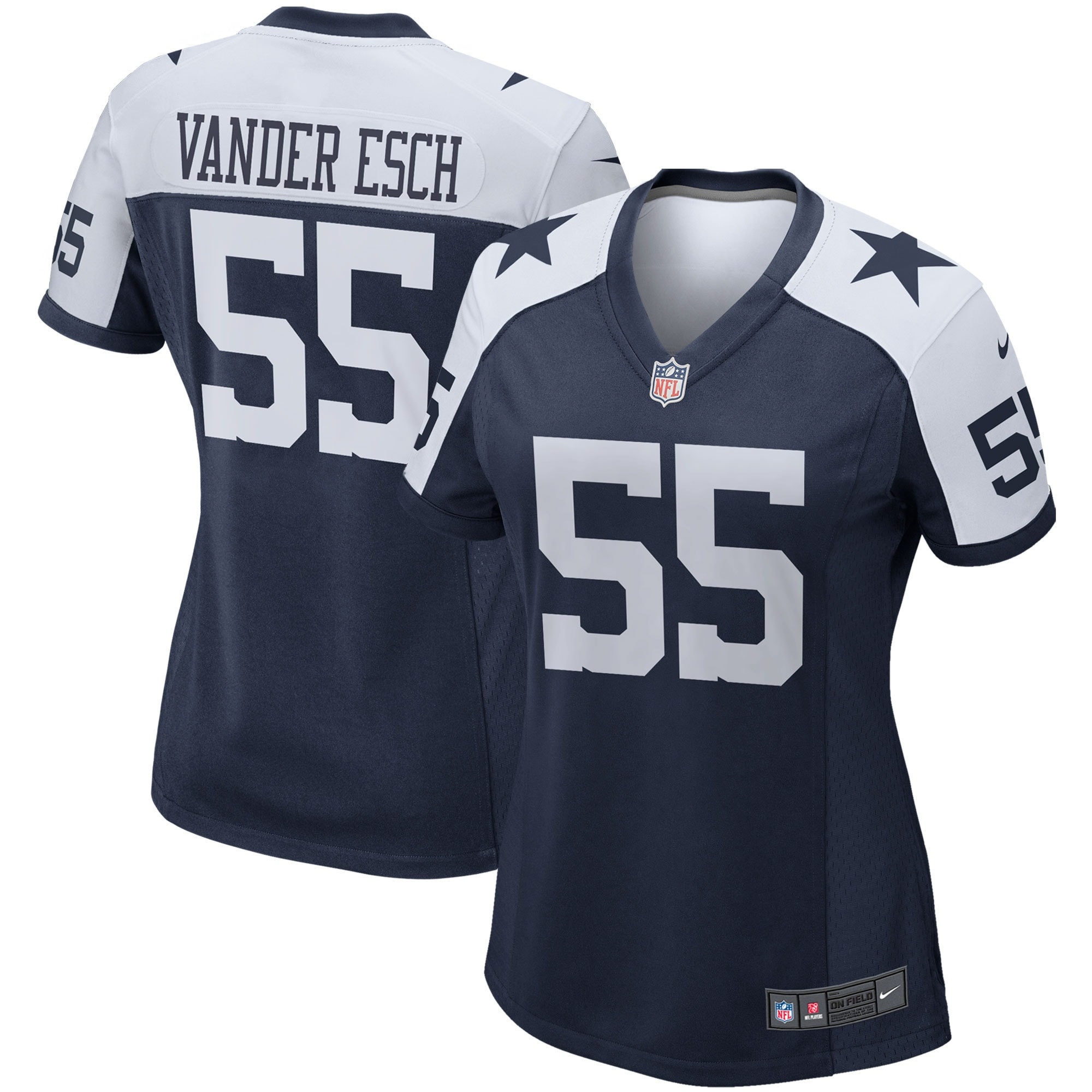 Women's Leighton Vander Esch Dallas Cowboys Navy/White Jersey - All Stitched