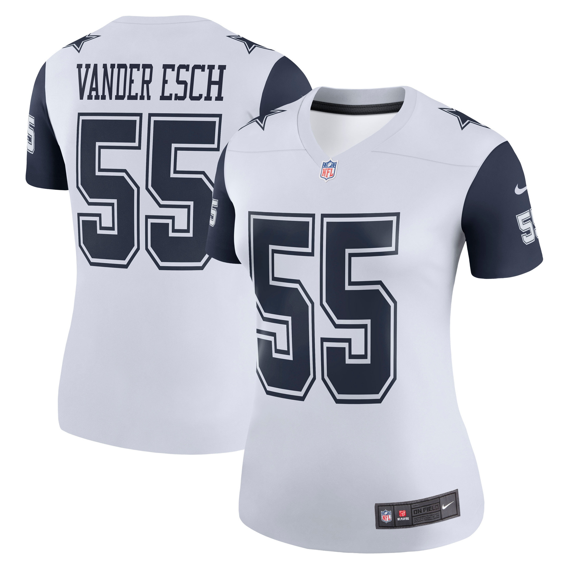 Women's Leighton Vander Esch Dallas Cowboys White Jersey - All Stitched