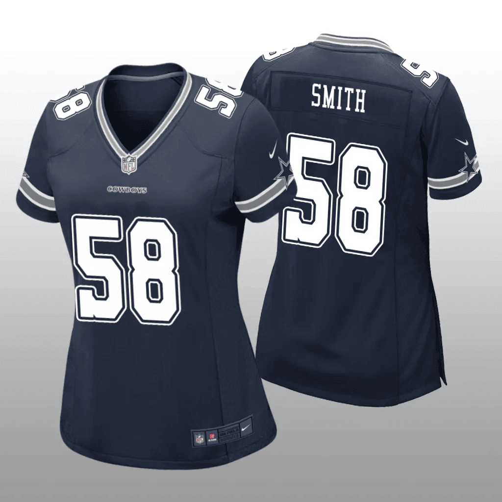 Women's Mazi Smith Dallas Cowboys Navy Jersey - All Stitched