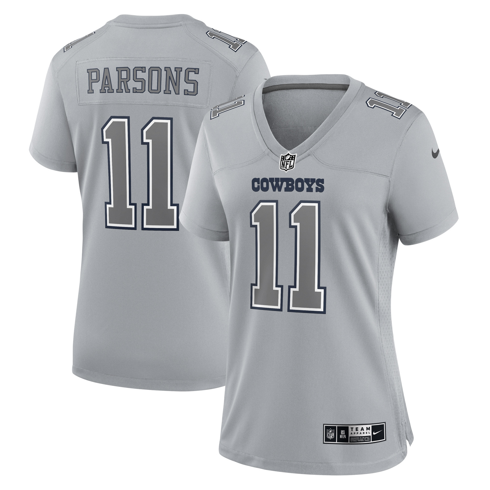 Women's Micah Parsons Dallas Cowboys Silver Jersey - All Stitched