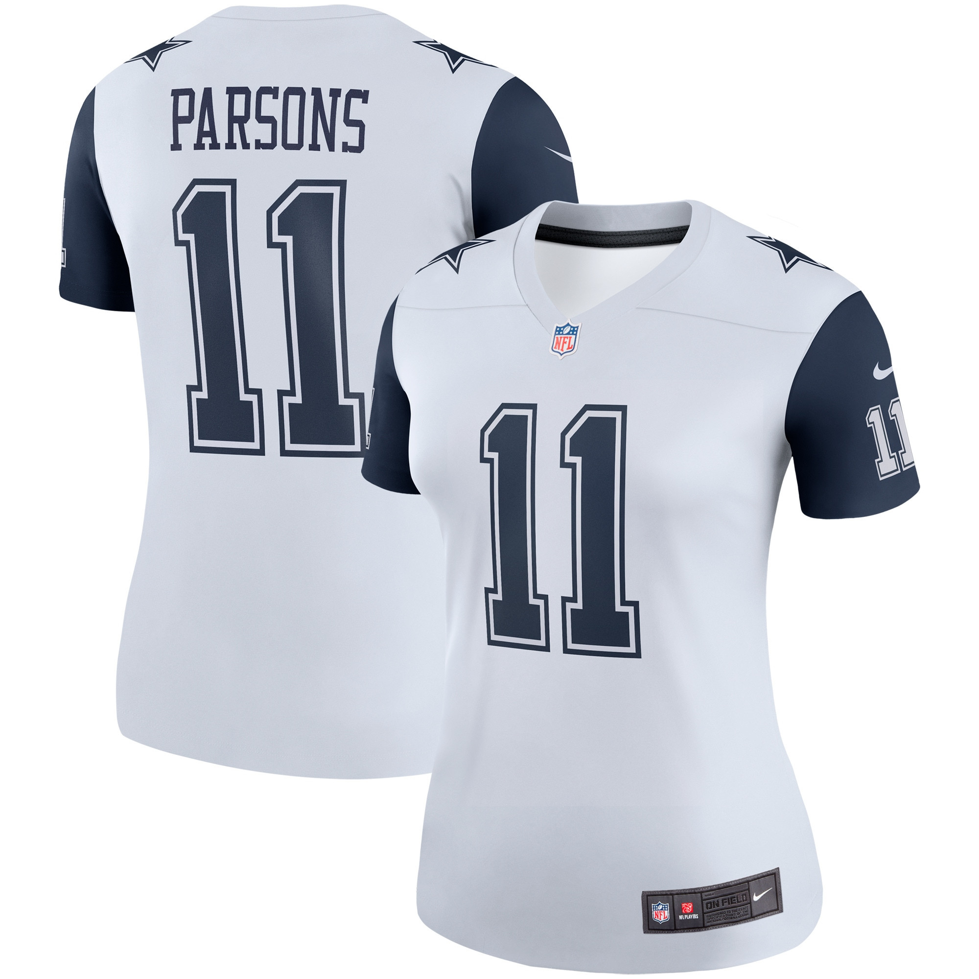 Women's Micah Parsons Dallas Cowboys White/Navy Jersey - All Stitched