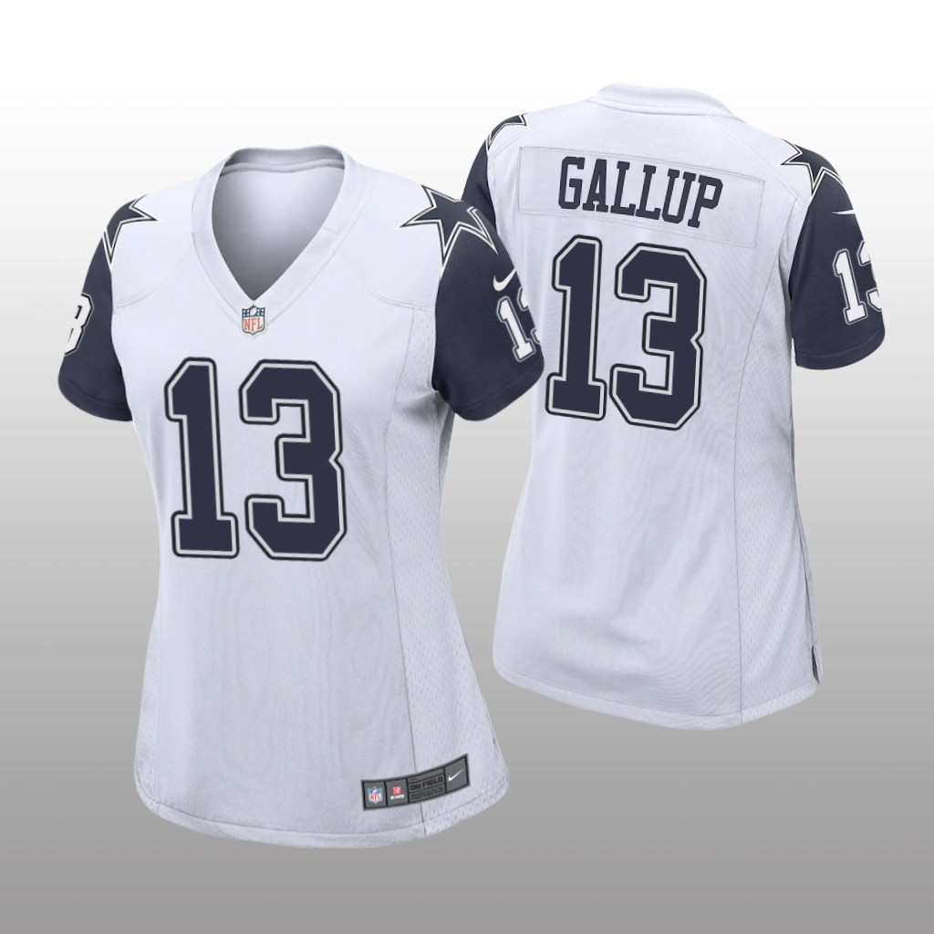 Women's Michael Gallup Dallas Cowboys White/Navy Jersey - All Stitched