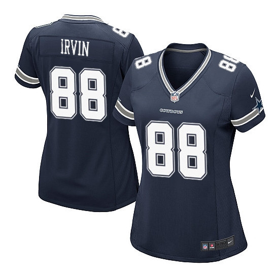 Women's Michael Irvin Dallas Cowboys Navy Jersey - All Stitched