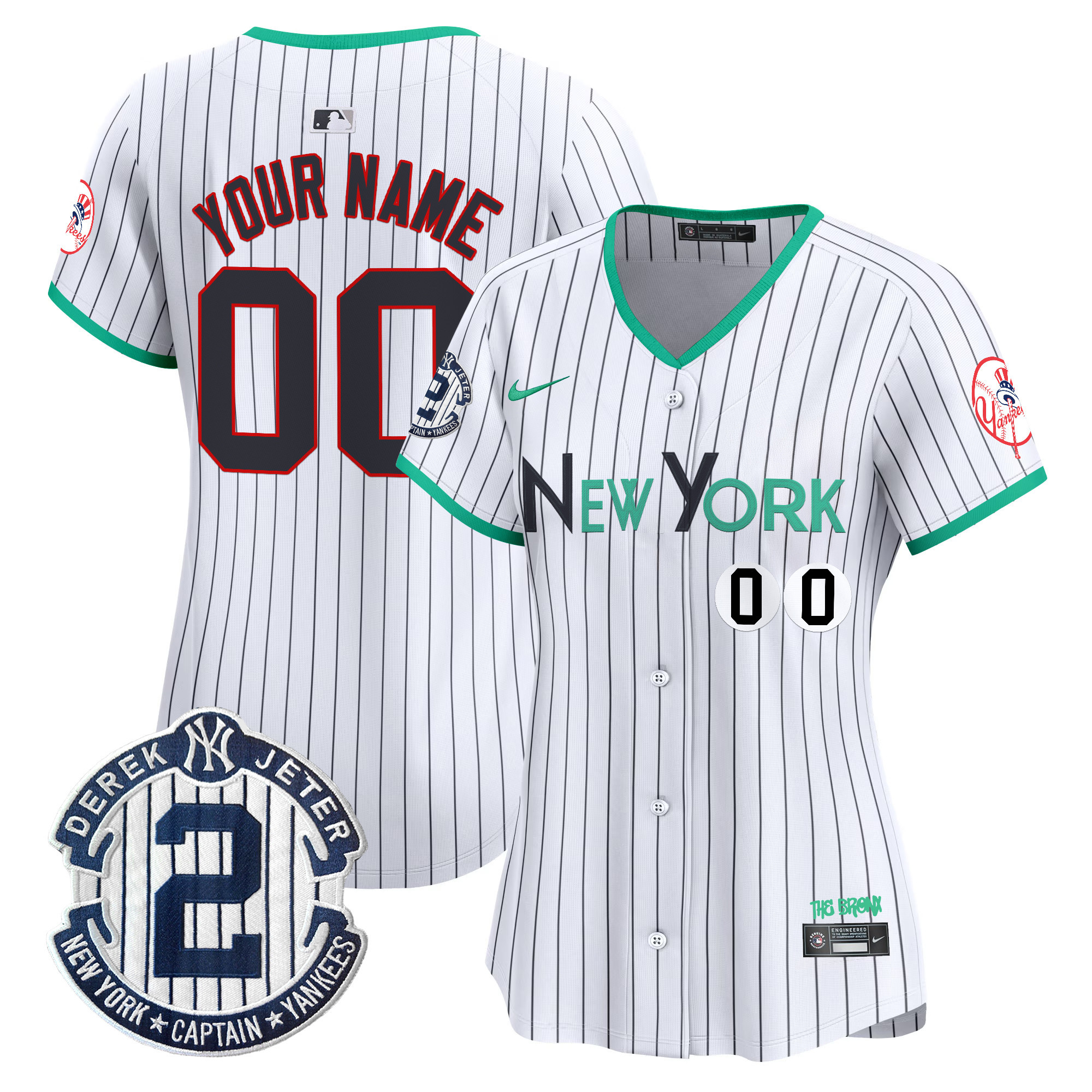 Women's New York Yankees City Connect Vapor Premier Limited Custom Pinstripe Jersey - All Stitched