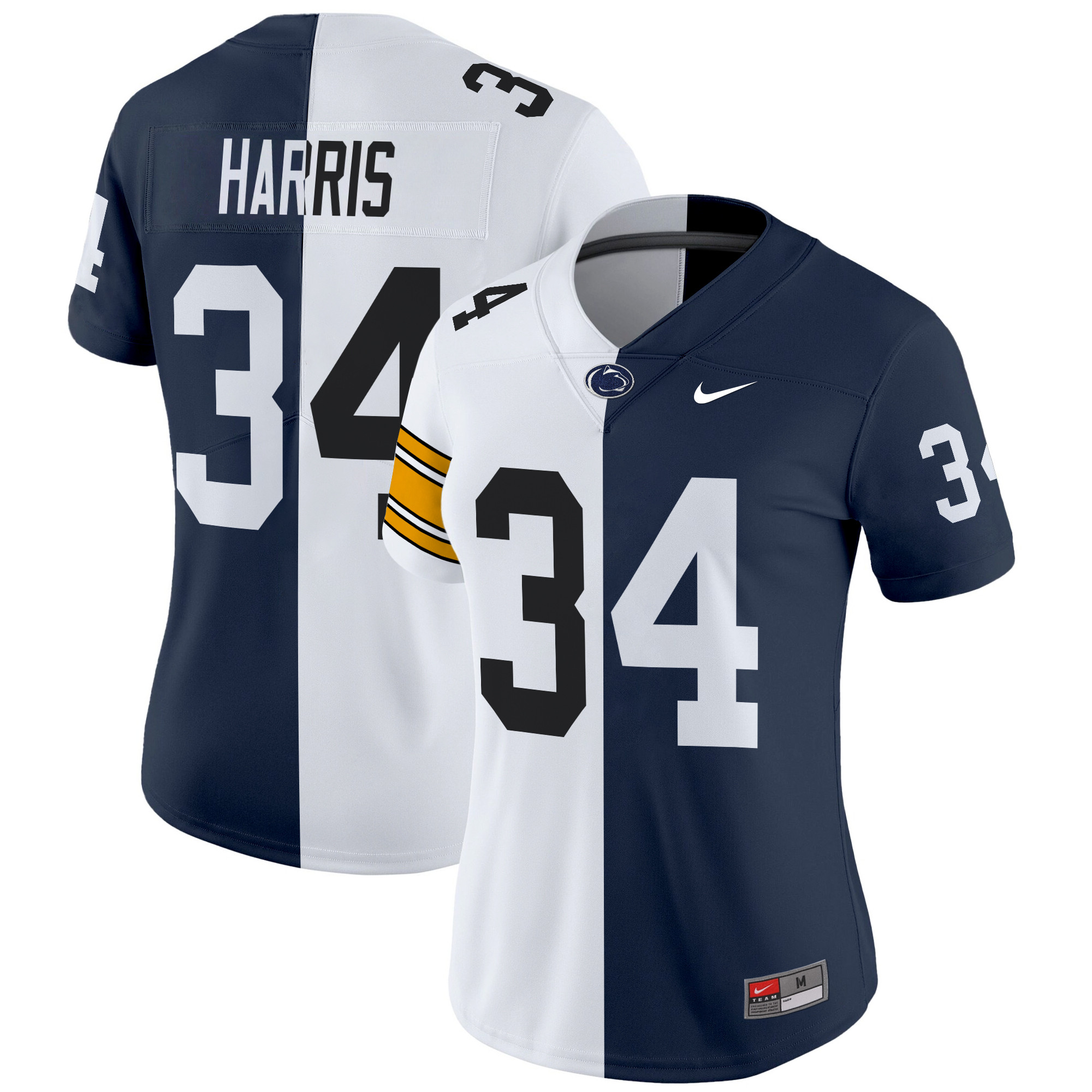 Women's Penn State Nittany Lions And Philadelphia Eagles Split Vapor Limited Franco Harris Jersey - All Stitched