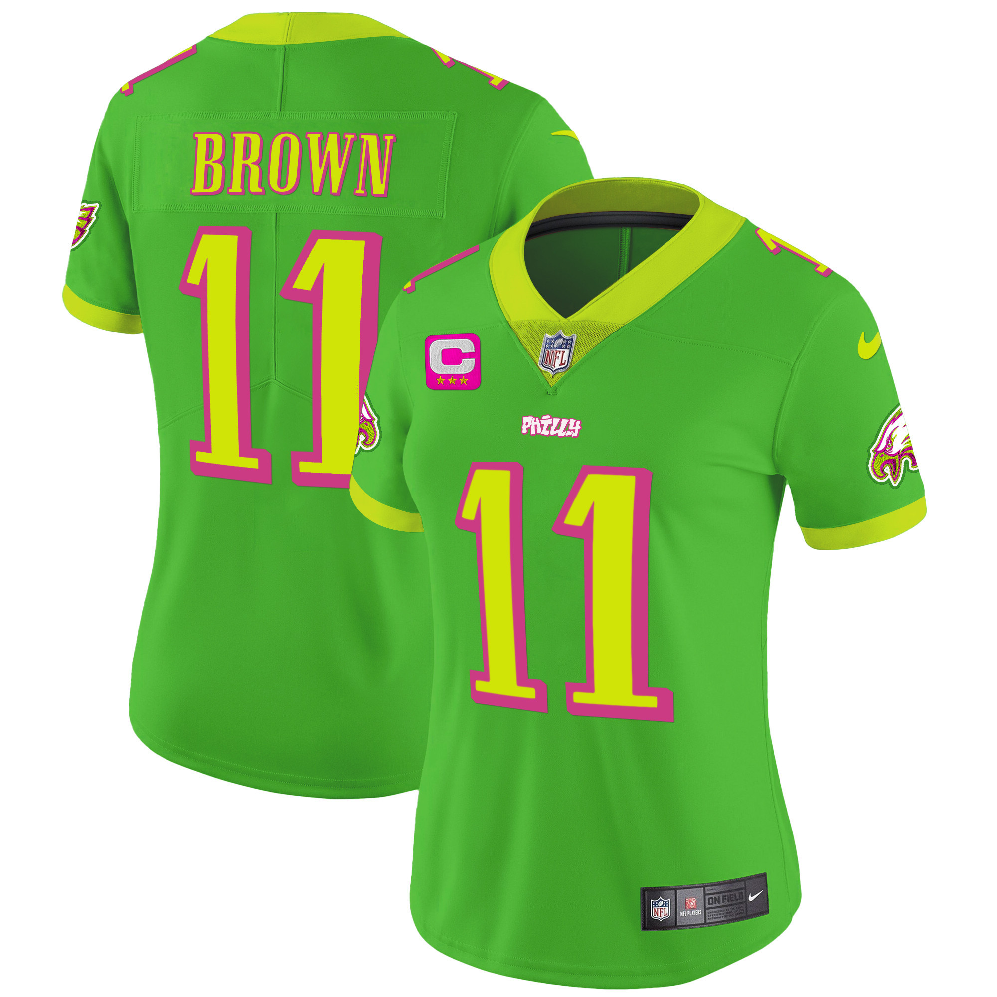 Women's Philadelphia Eagles City Edition Vapor A.J. Brown Jersey - All Stitched