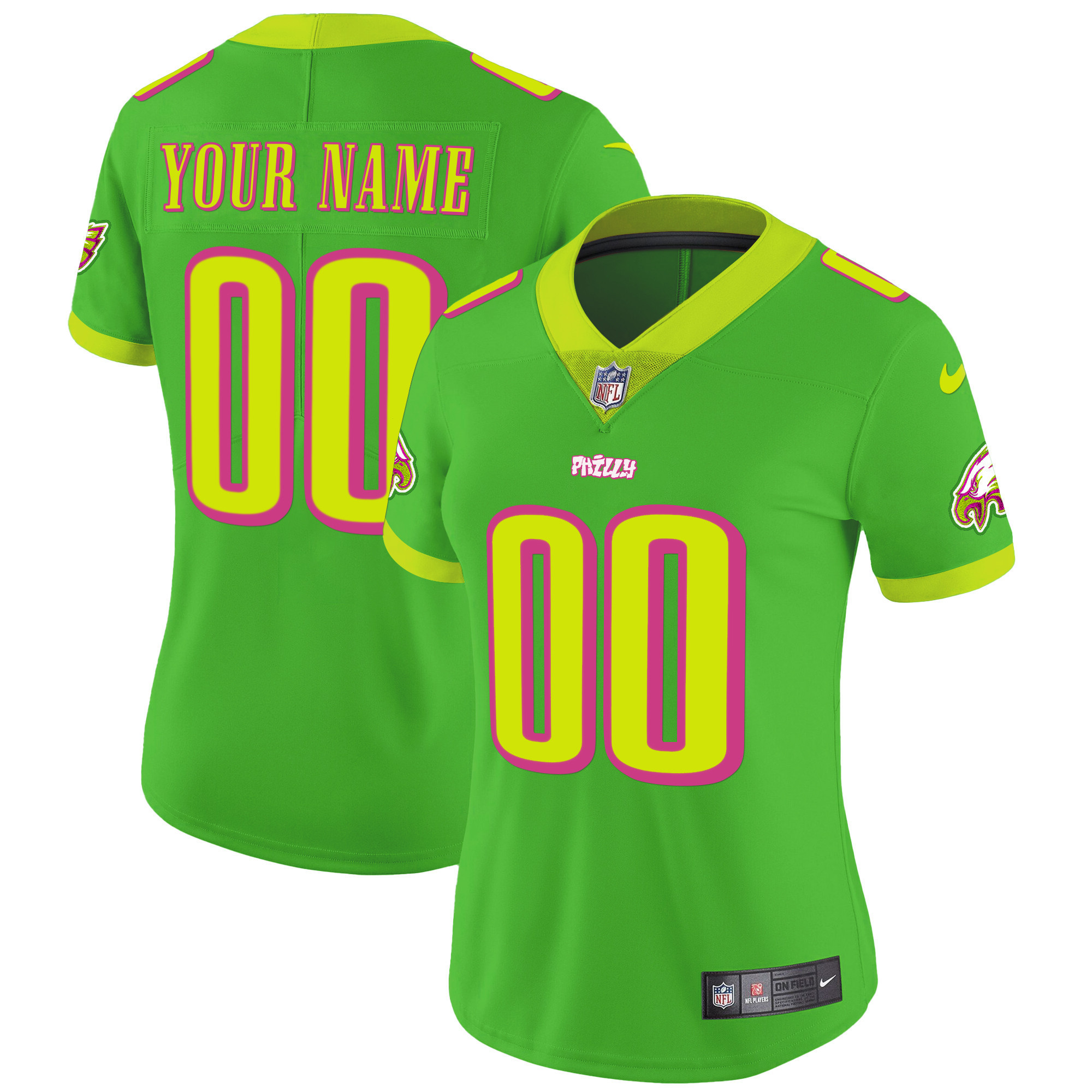 Women's Philadelphia Eagles City Edition Vapor Custom City Edition Jersey - All Stitched