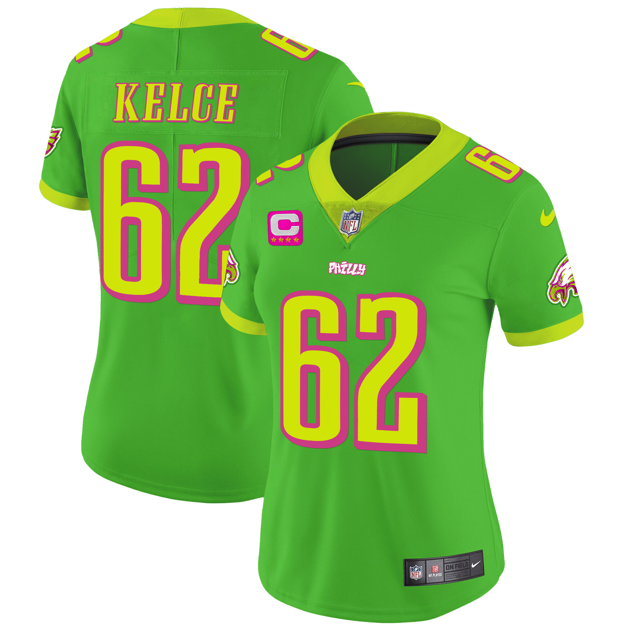 Women's Philadelphia Eagles City Edition Vapor Jason Kelce Jersey - All Stitched