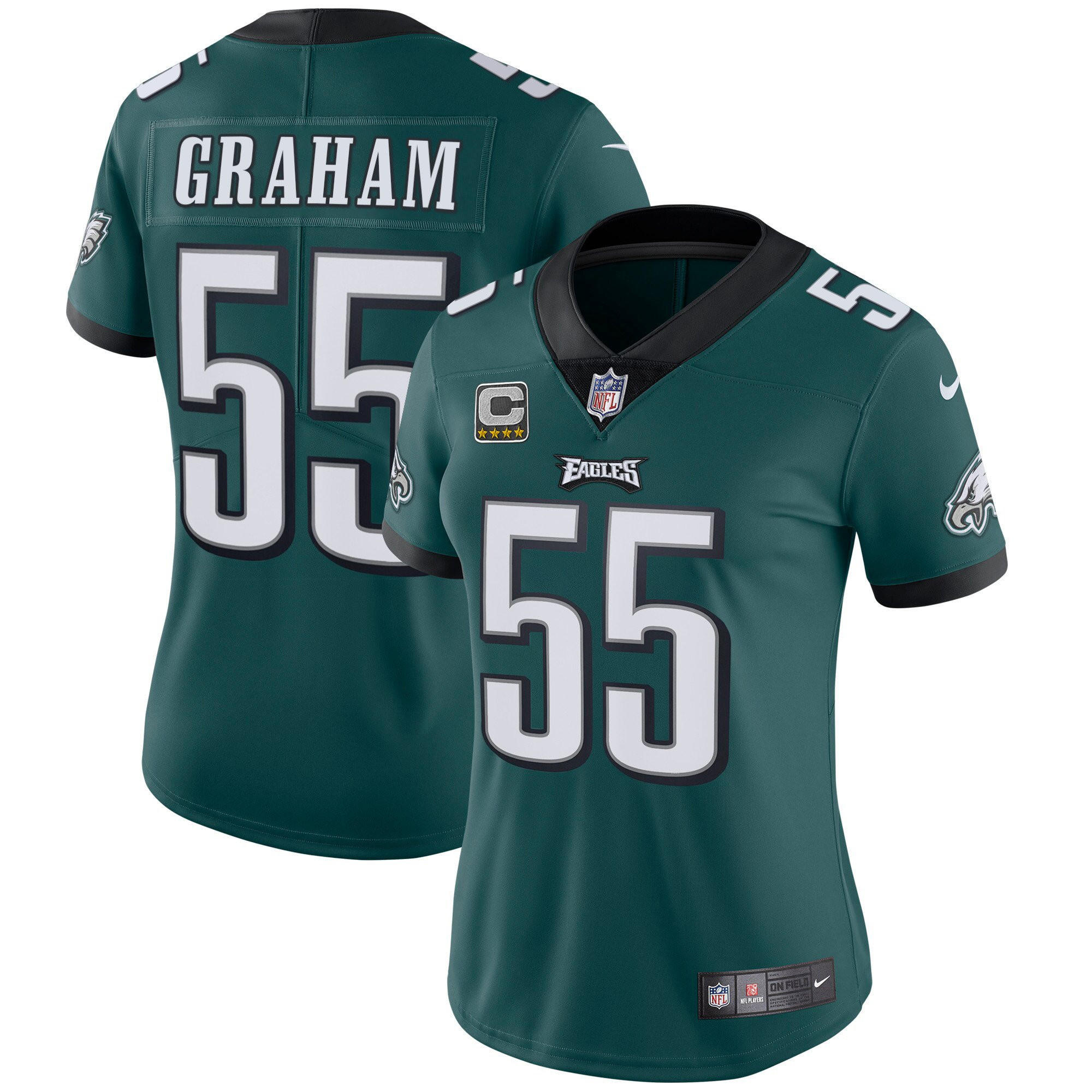 Women's Philadelphia Eagles Vapor Midnight Green - All Stitched Brandon Graham Jersey - All Stitched