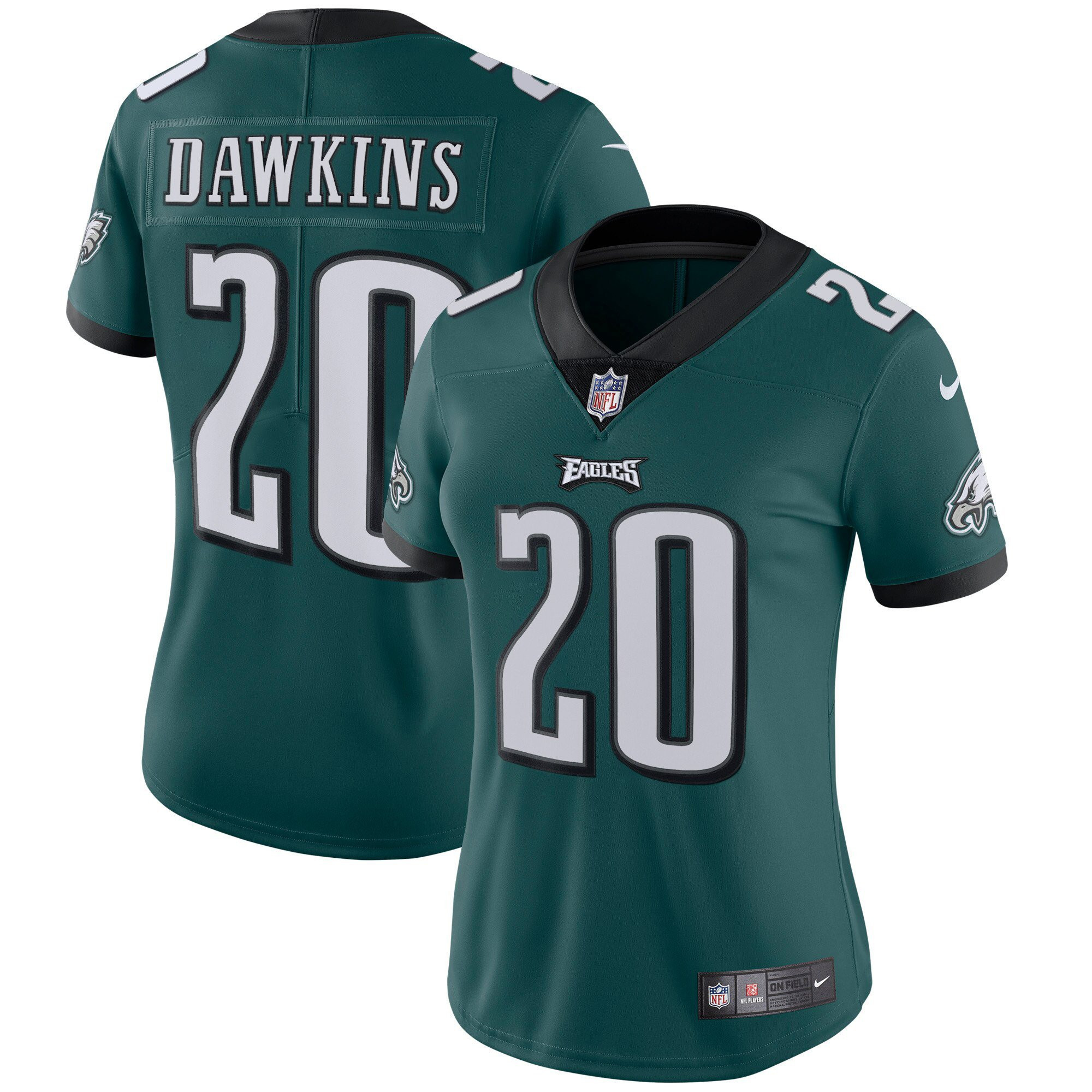 Women's Philadelphia Eagles Vapor Midnight Green - All Stitched Brian Dawkins Jersey - All Stitched