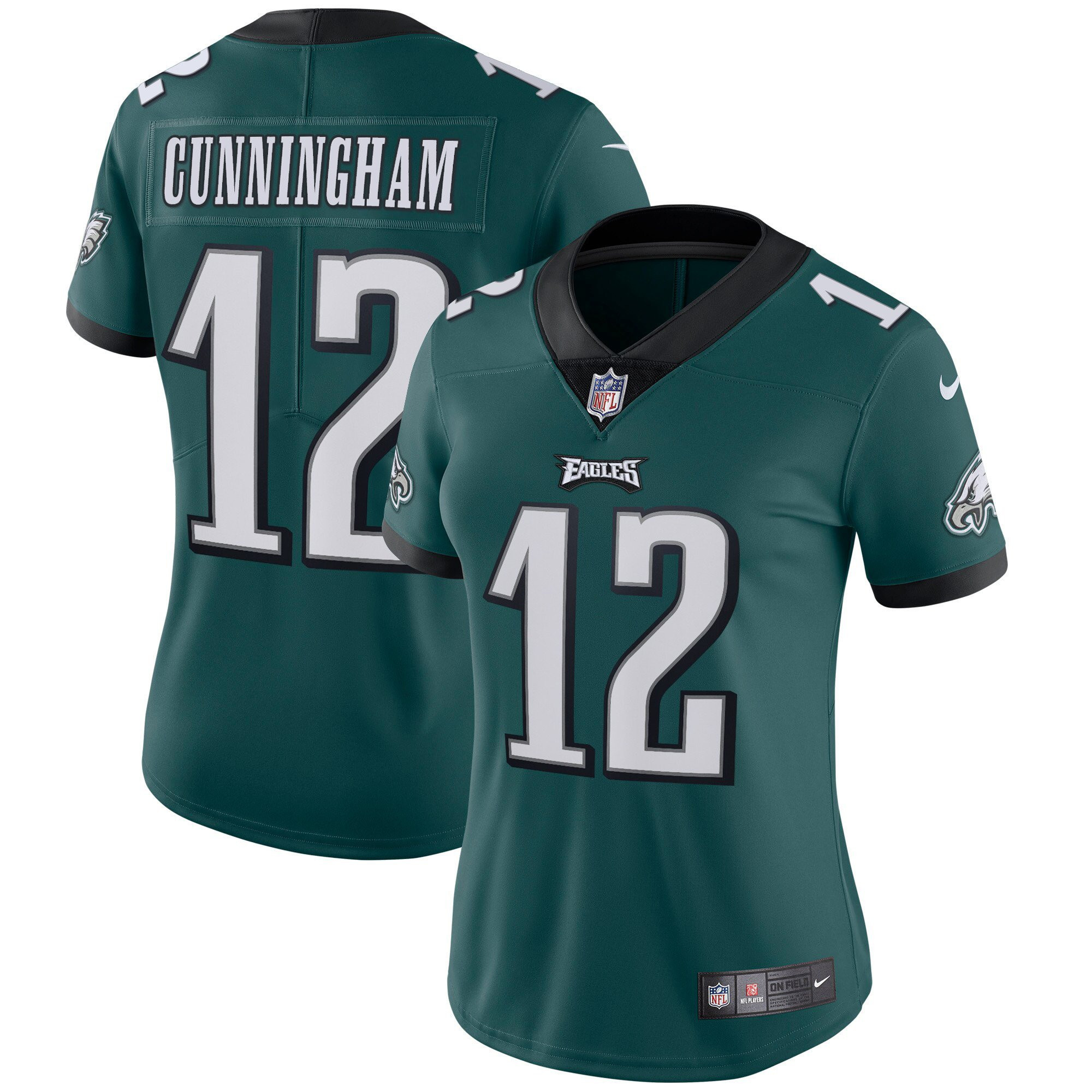 Women's Philadelphia Eagles Vapor Midnight Green - All Stitched Randall Cunningham Jersey - All Stitched