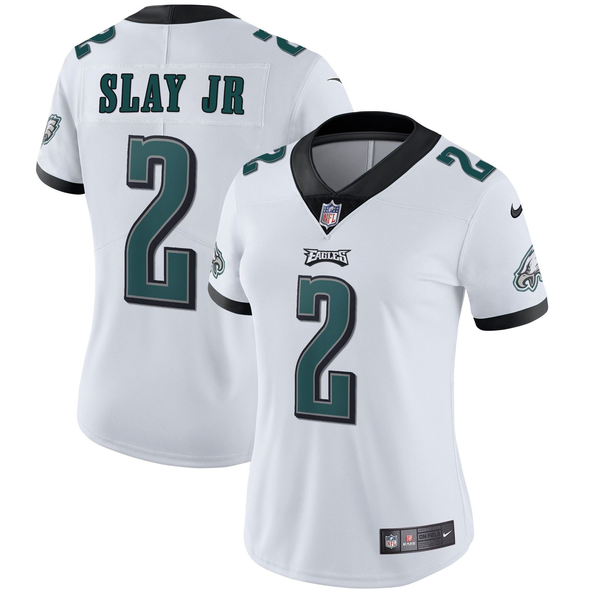 Women's Philadelphia Eagles Vapor White - All Stitched Darius Slay Jr Jersey - All Stitched