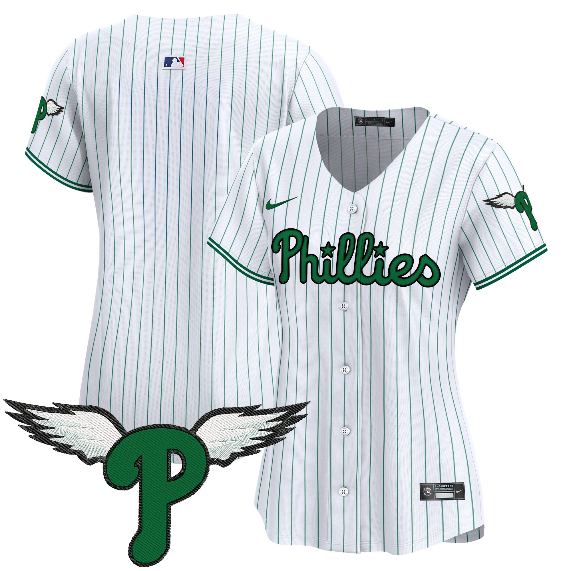 Women's Philadelphia Phillies 2025 Vapor Premier Limited Pinstripe Jersey - All Stitched