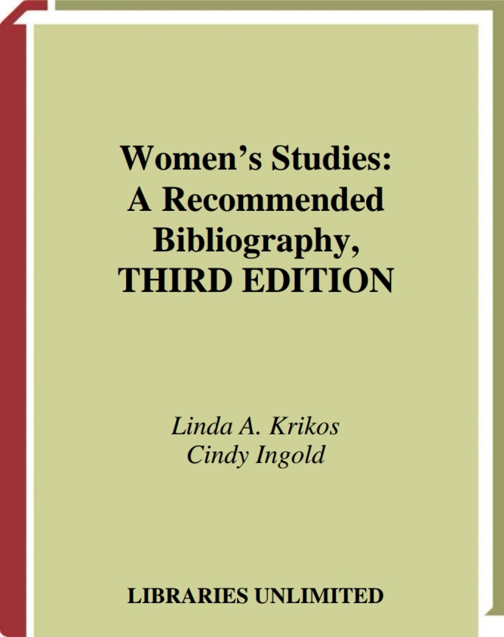 Women's Studies A Recommended Bibliography 3rd Edition â€“ PDF/EPUB Version Downloadable