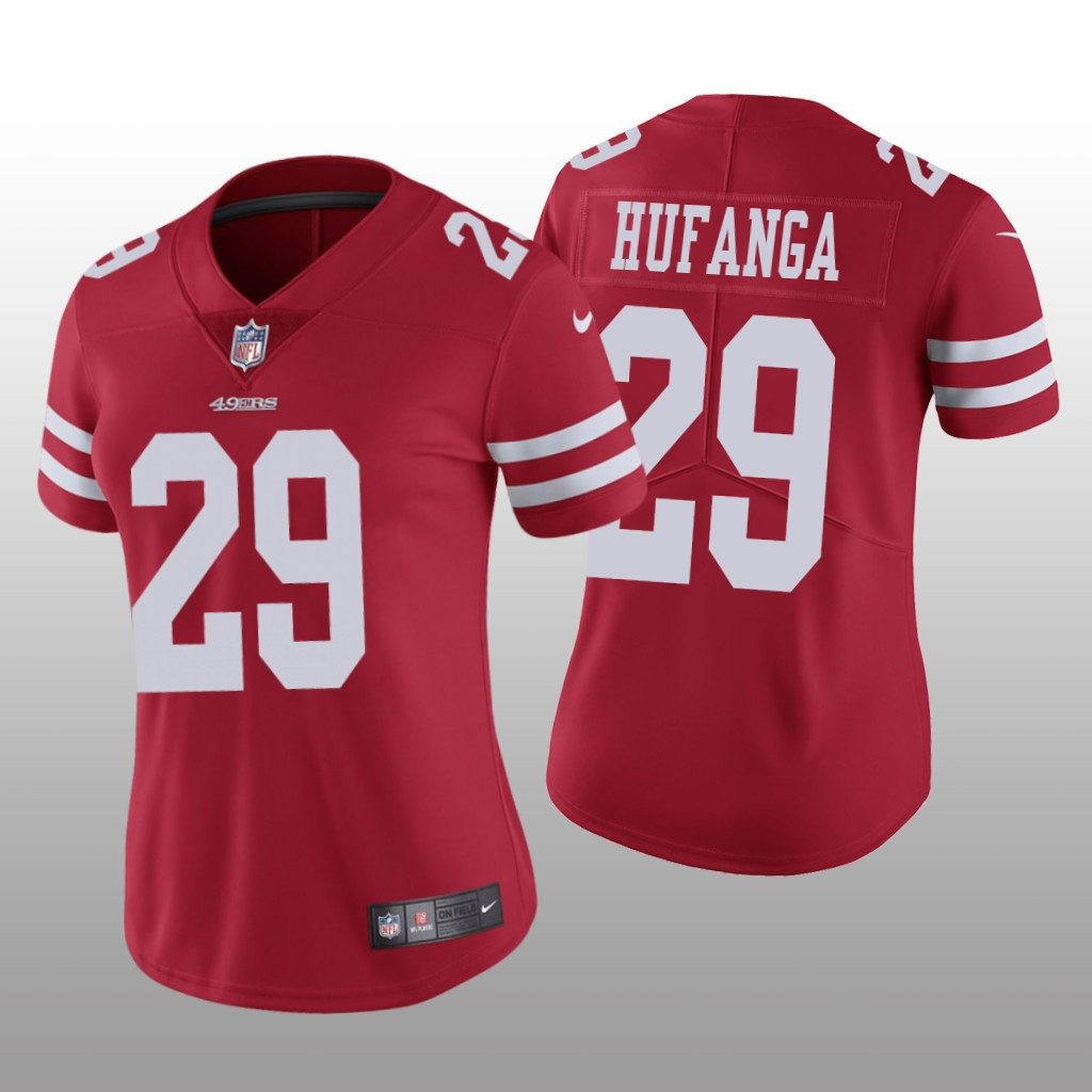 Women's Talanoa Hufanga San Francisco 49ers Red Jersey - All Stitched