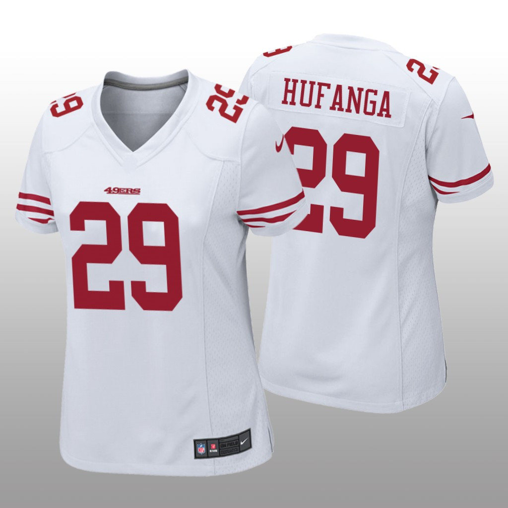 Women's Talanoa Hufanga San Francisco 49ers White Jersey - All Stitched