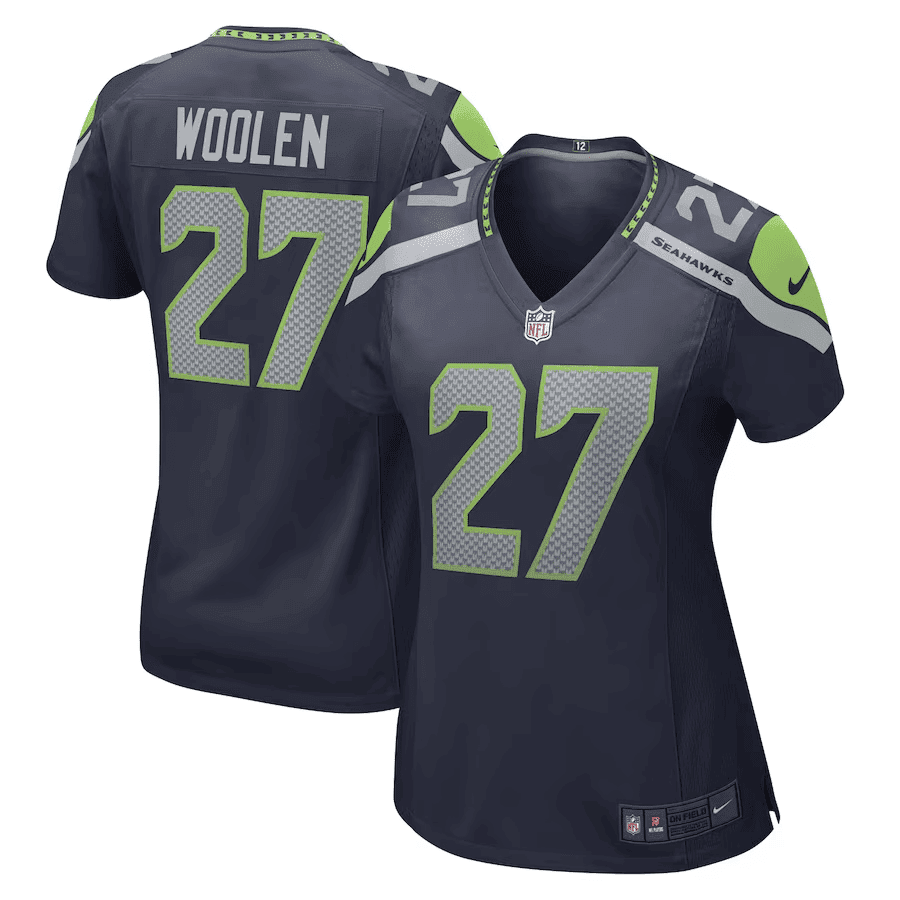 Women's Tariq Woolen Seattle Seahawks Navy Navy Jersey - All Stitched