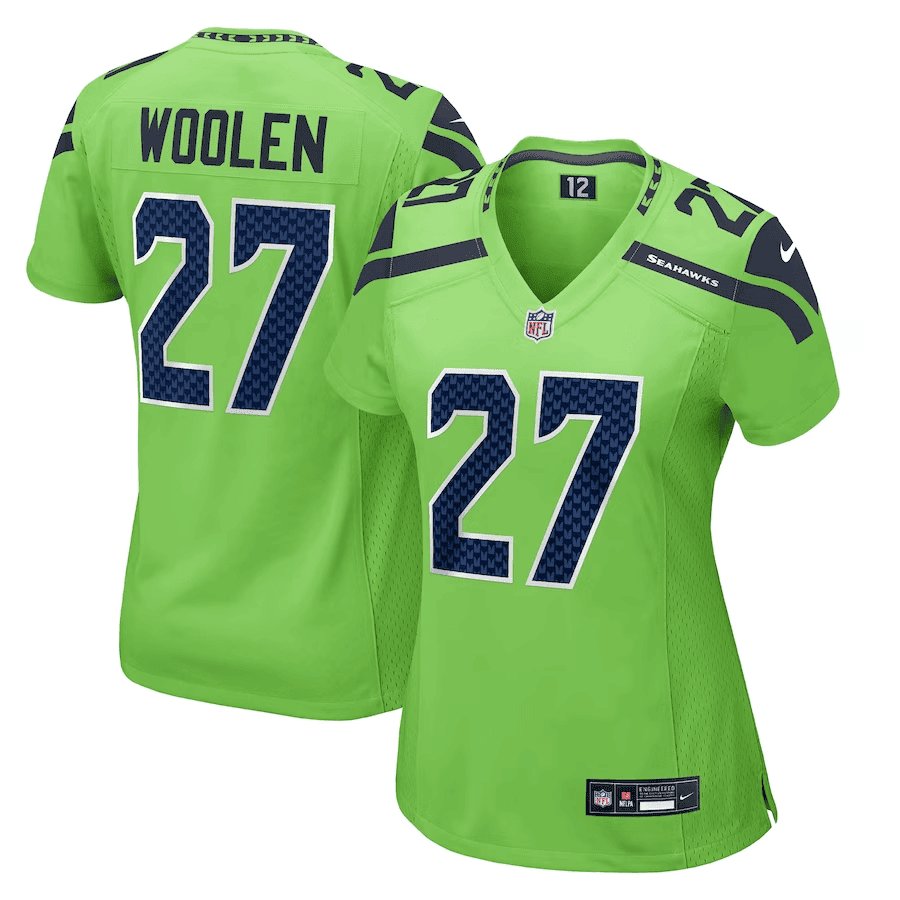Women's Tariq Woolen Seattle Seahawks Neon Green Neon Green Jersey - All Stitched
