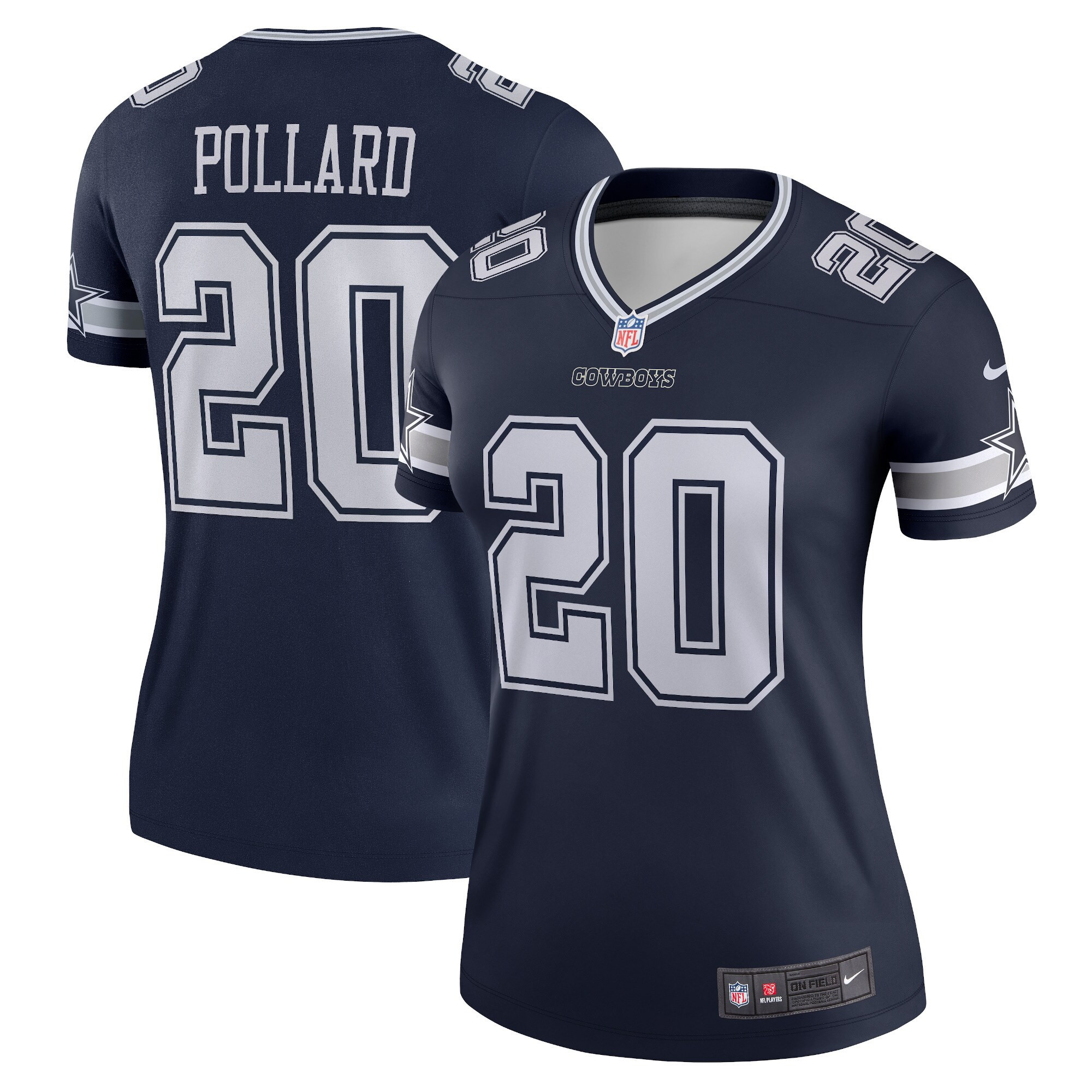 Women's Tony Pollard Dallas Cowboys Navy Jersey - All Stitched
