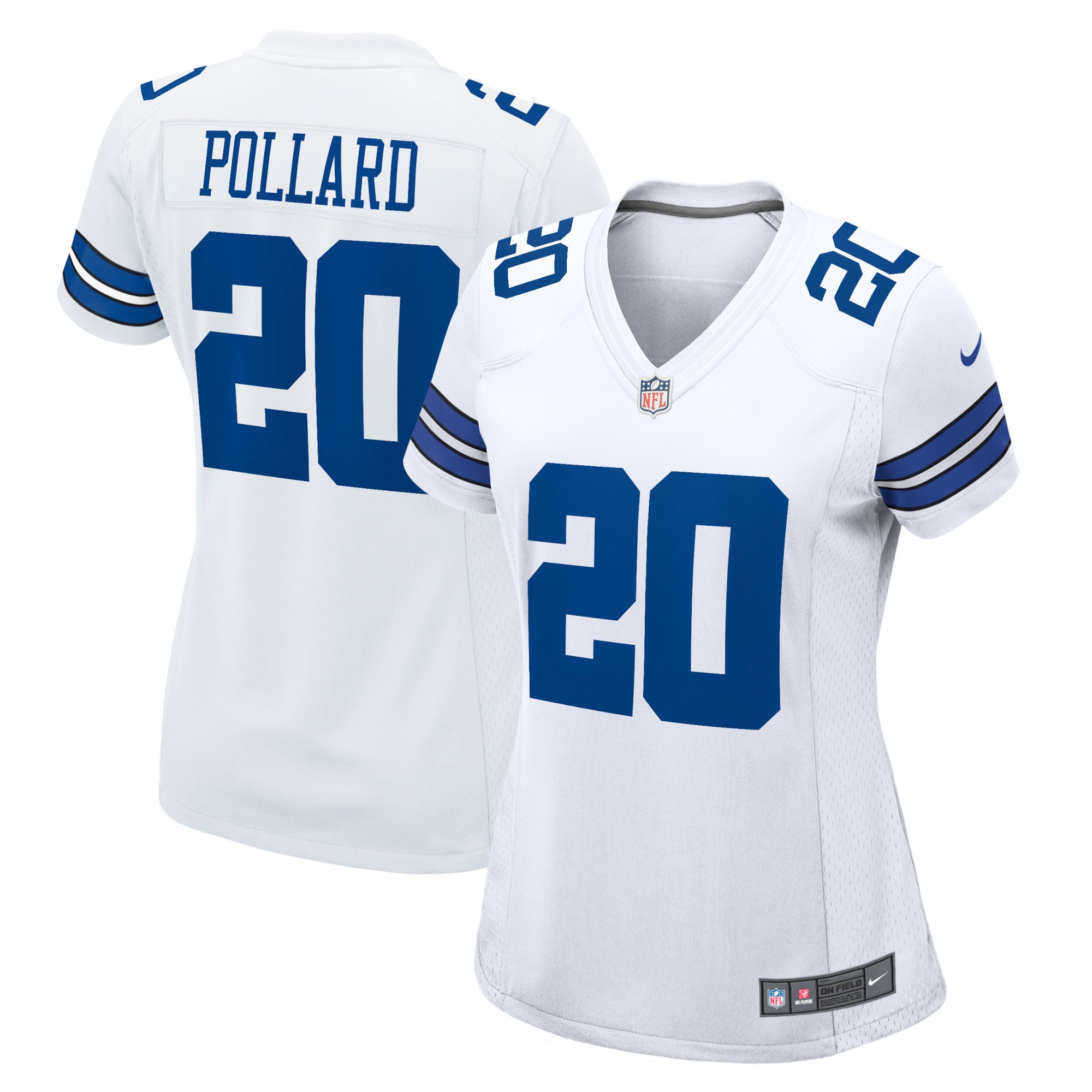 Women's Tony Pollard Dallas Cowboys White Jersey - All Stitched