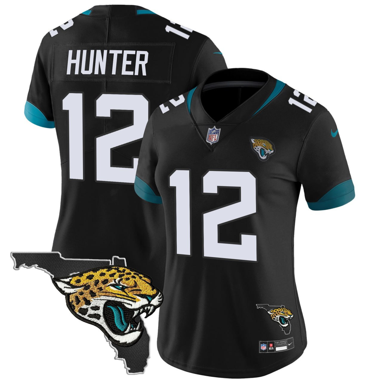 Women's Travis Hunter Jacksonville Jaguars 2025 Black Black Jersey - All Stitched