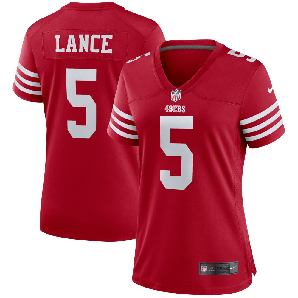 Women's Trey Lance San Francisco 49ers Red Jersey - All Stitched