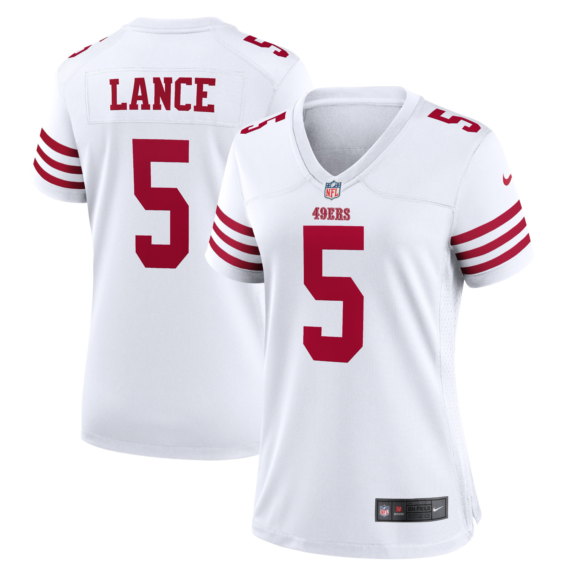 Women's Trey Lance San Francisco 49ers White Jersey - All Stitched