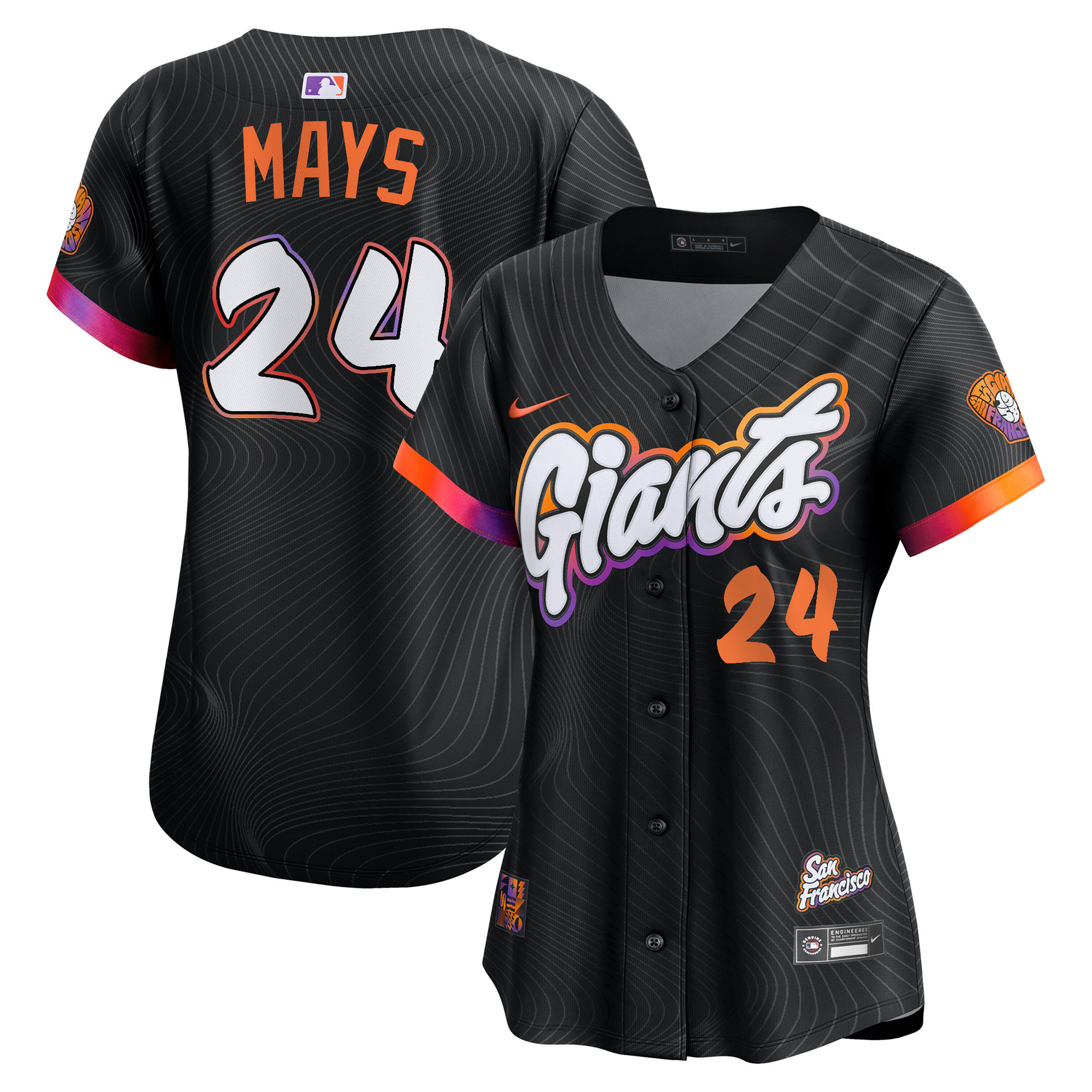 Women's Willie Mays San Francisco Giants 2025 City Connect Vapor Premier Elite Jersey - All Stitched