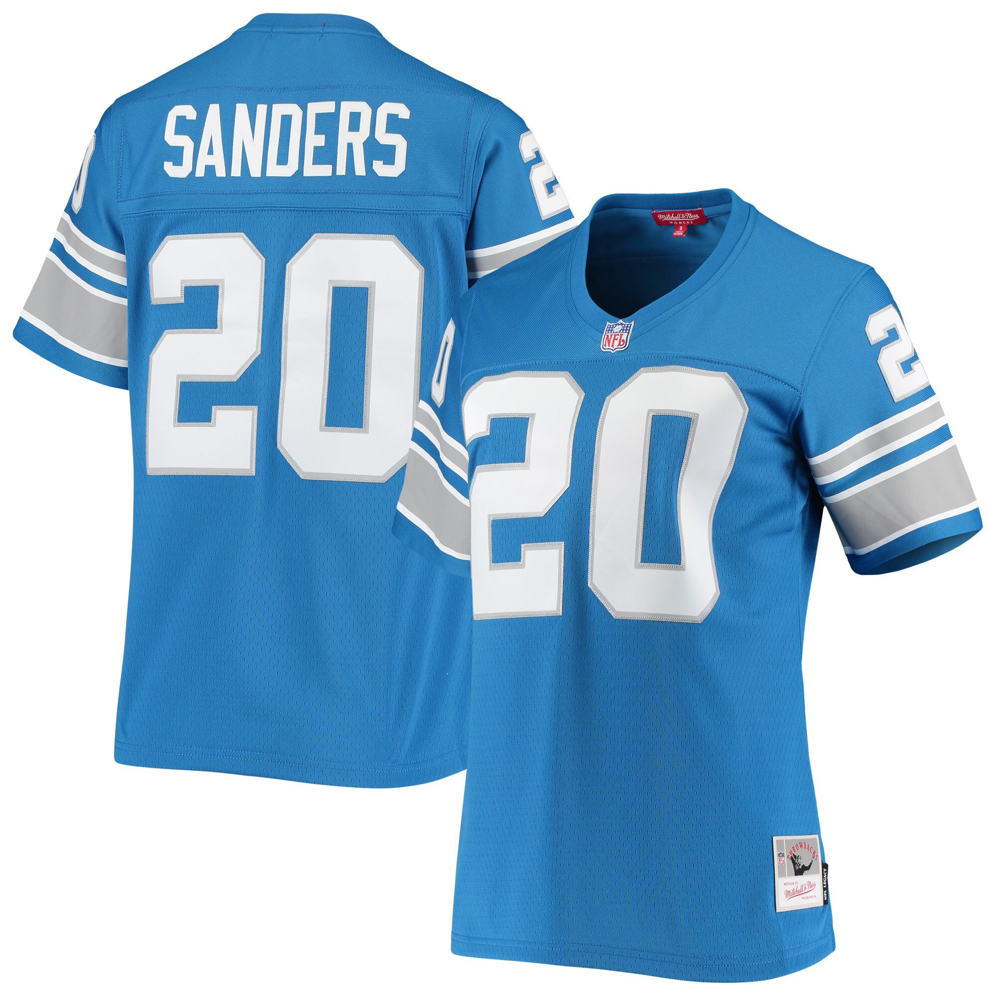 Women's Women's Barry Sanders Detroit Lions Mitchell & Ness 1996 Legacy Blue Blue Jersey - All Stitched